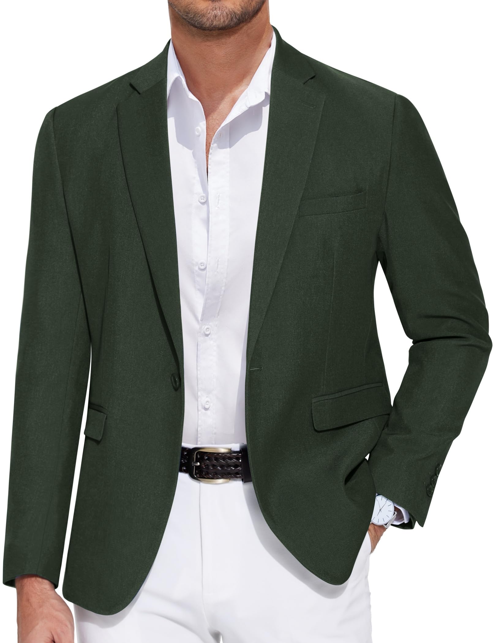 COOFANDY Men's Casual Blazer One Button Sport Coat Slim Fit Lightweight Suit Blazer Jacket