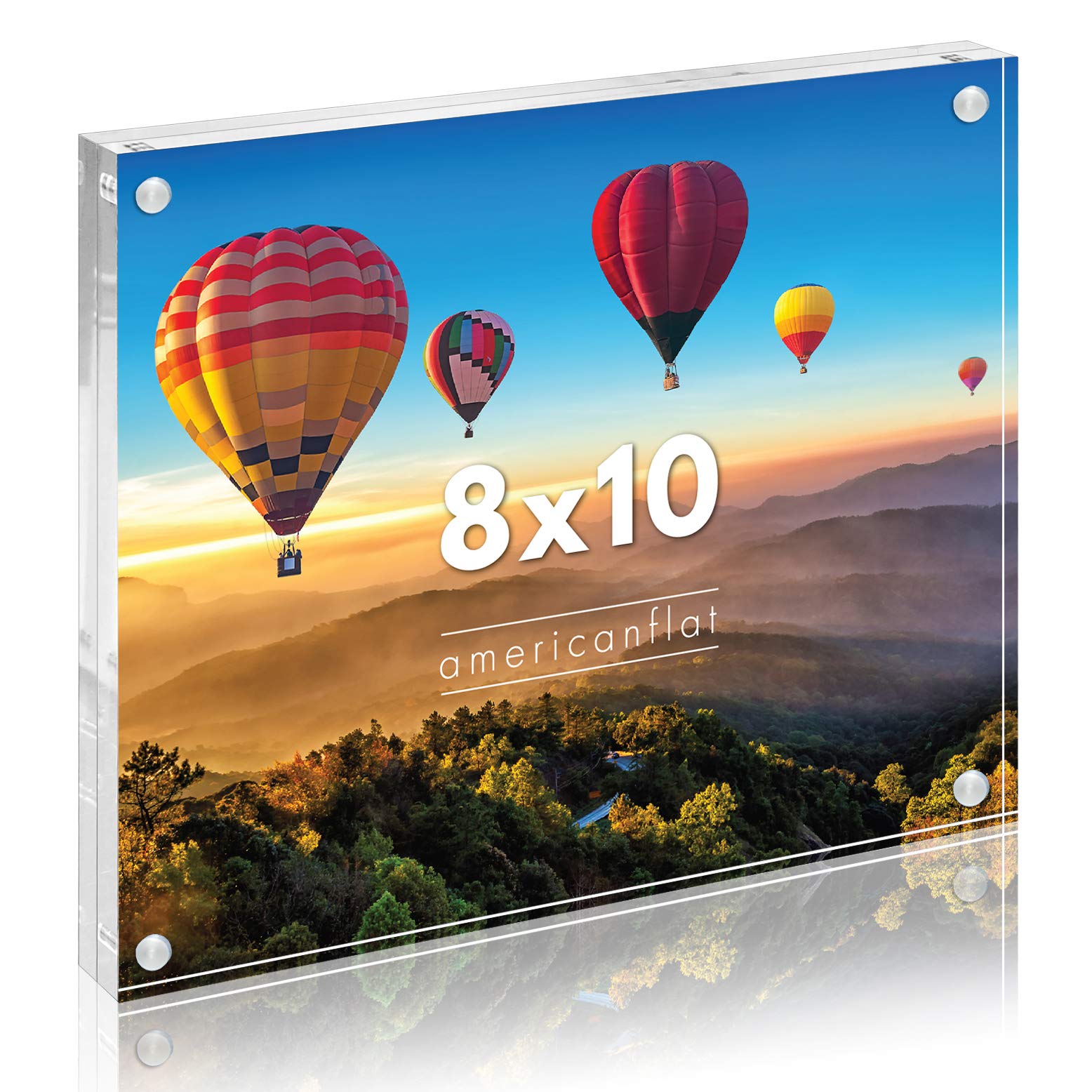 Americanflat 3.5x5 Acrylic Picture Frame - Double Sided Frames with Magnetic Corners - Transparent Acrylic Frames for Desk or Tabletop Display - 3.5x5 Picture Frame with Microfiber Cloth Included