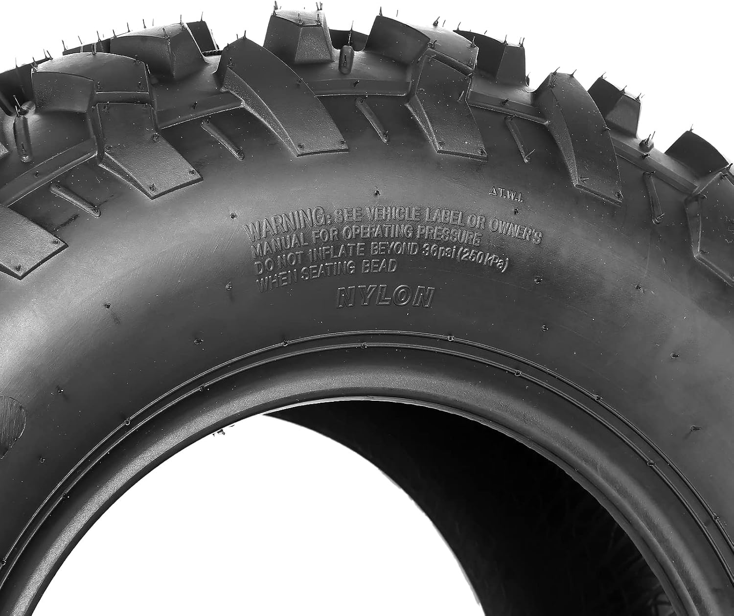 Weize ATV UTV all-terrain Tires 25x8-12 Front & 25x10-12 Rear, 6 PR, Set of 4