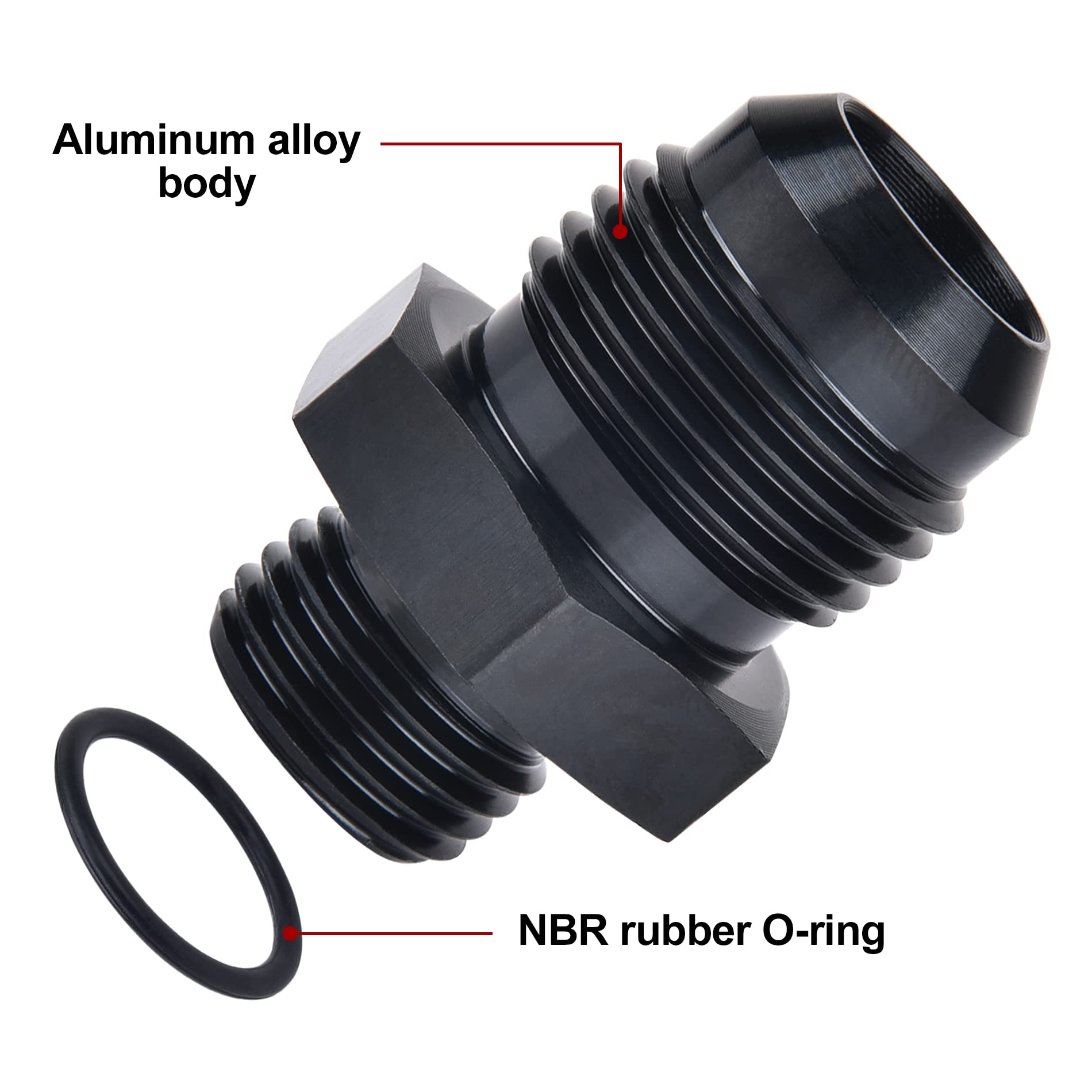 EVIL ENERGY 3AN Flare to AN3 ORB Male O-Ring Fitting Adapter