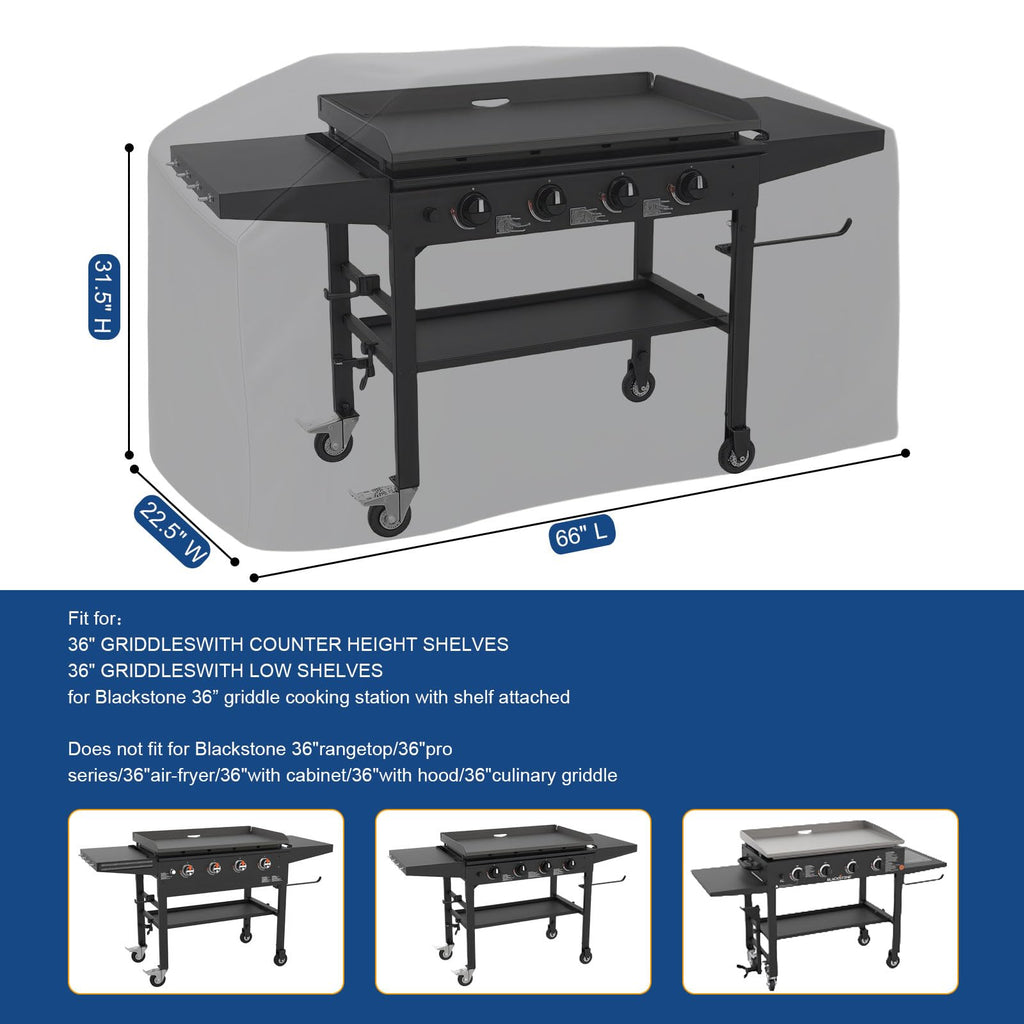 Grill Cover for Outdoor Grill,600D Heavy Duty Griddle Cover for Blackstone 28" Griddle,Waterproof 5483 BBQ Grill Cover with Air Vent and Click-Close Straps