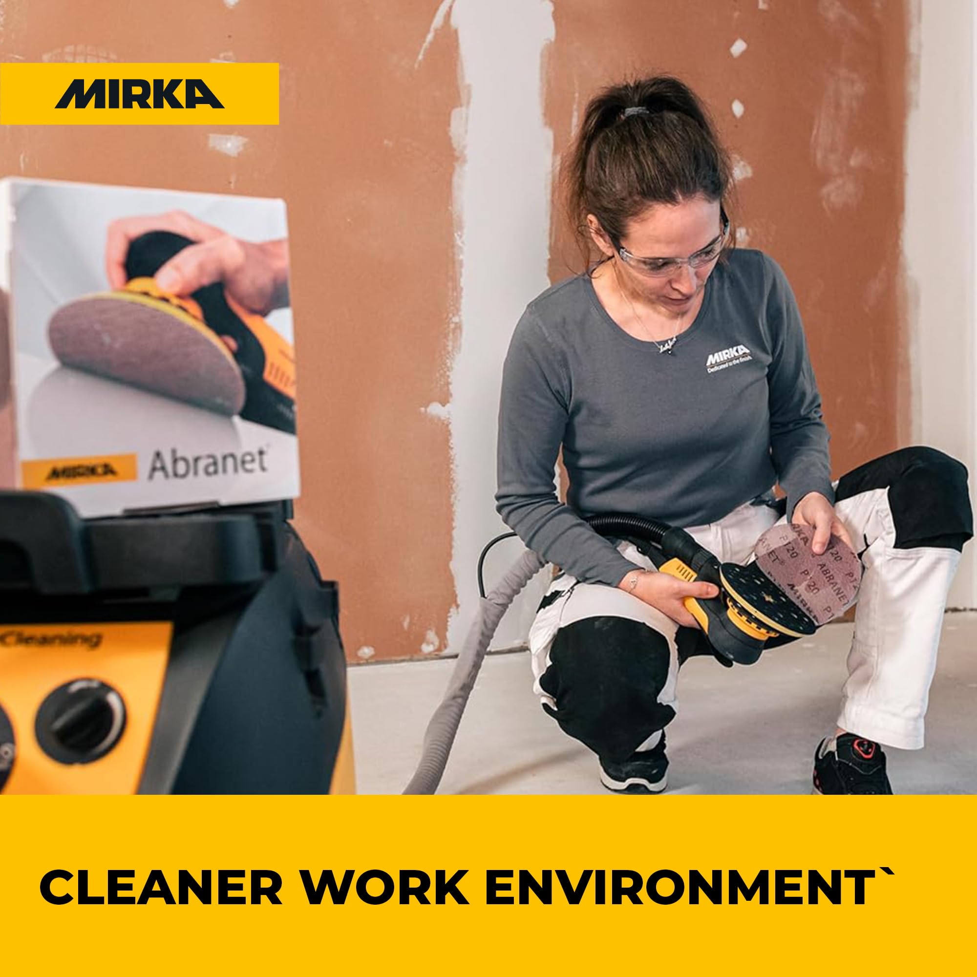 Mirka Abranet Sanding Mesh Discs 80 Grit 5 Inch Hook and Loop 50 Pcs | Hook and Loop, 50pcs, 9A-232-080