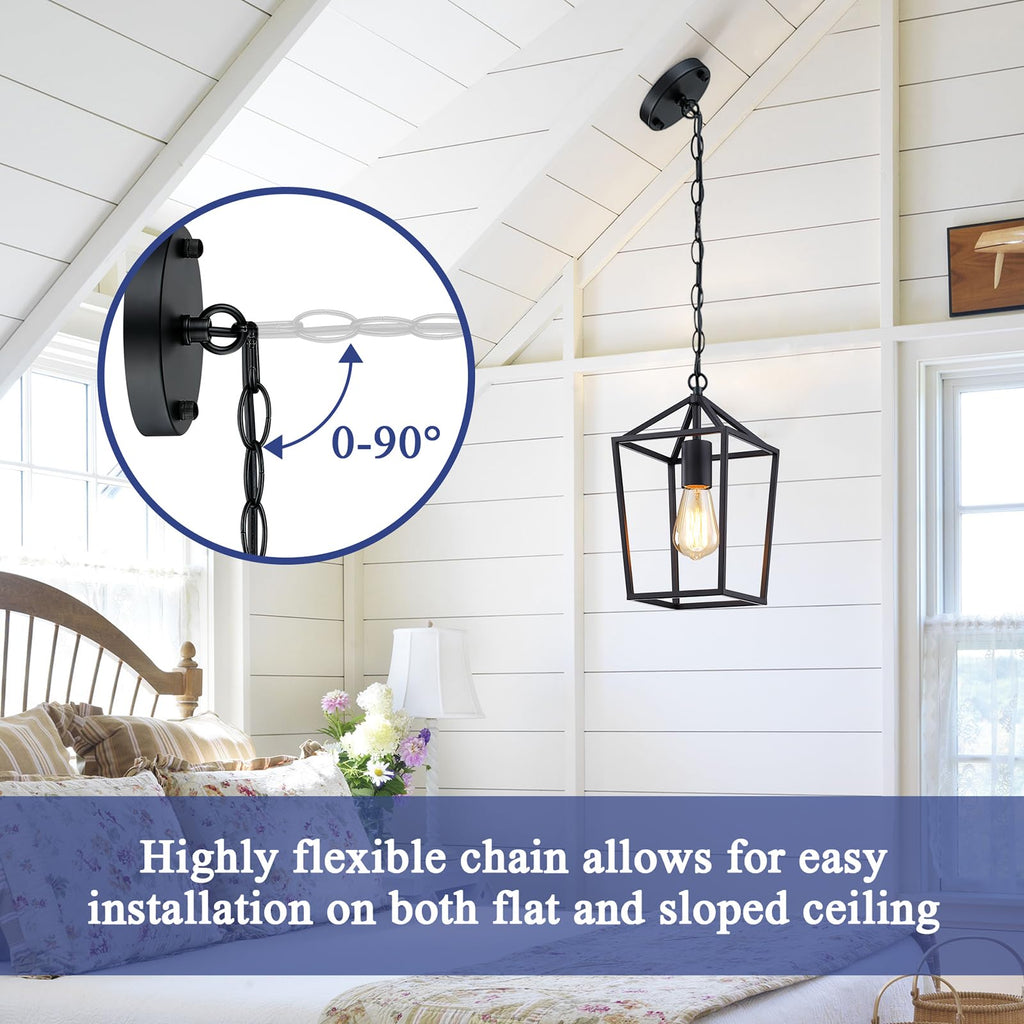 Sheetea 2-Pack Gold Pendant Lights Kitchen Island, Modern Mid Century Light Fixtures Hanging Lamp for Kitchen, Farmhouse Kitchen Pendant Lighting Over Island, Metal Cage Design