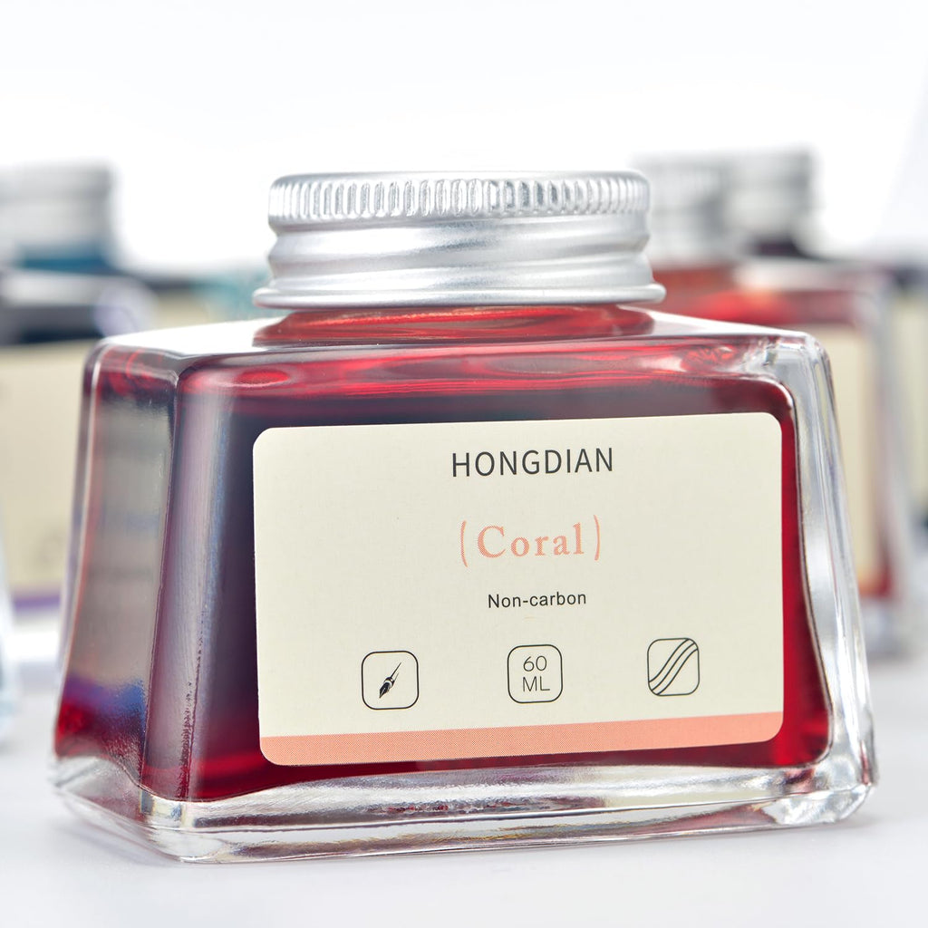 Asvine Hongdian Fountain Pen Bottled Ink Black, 60ml Fountain Pen Bottled Ink, Non Carbon