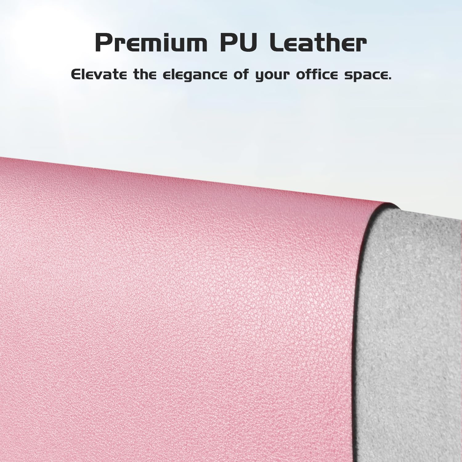 Aothia Leather Desk Pad Protector - Large Mouse Pad, Office Mat, Non-Slip PU Leather Blotter, Laptop Desk Pad, Waterproof Writing Pad for Office and Home (Beige, 38" x 13.7")