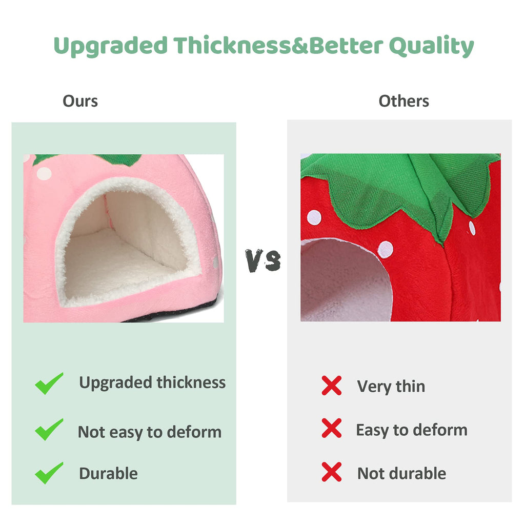 Guinea Pig Hideout Bed Dwarf Rabbit House Cave Accessories Cozy Hide-Out for Little Bunny Hedgehog Ferret Chinchilla&Other Small Animals