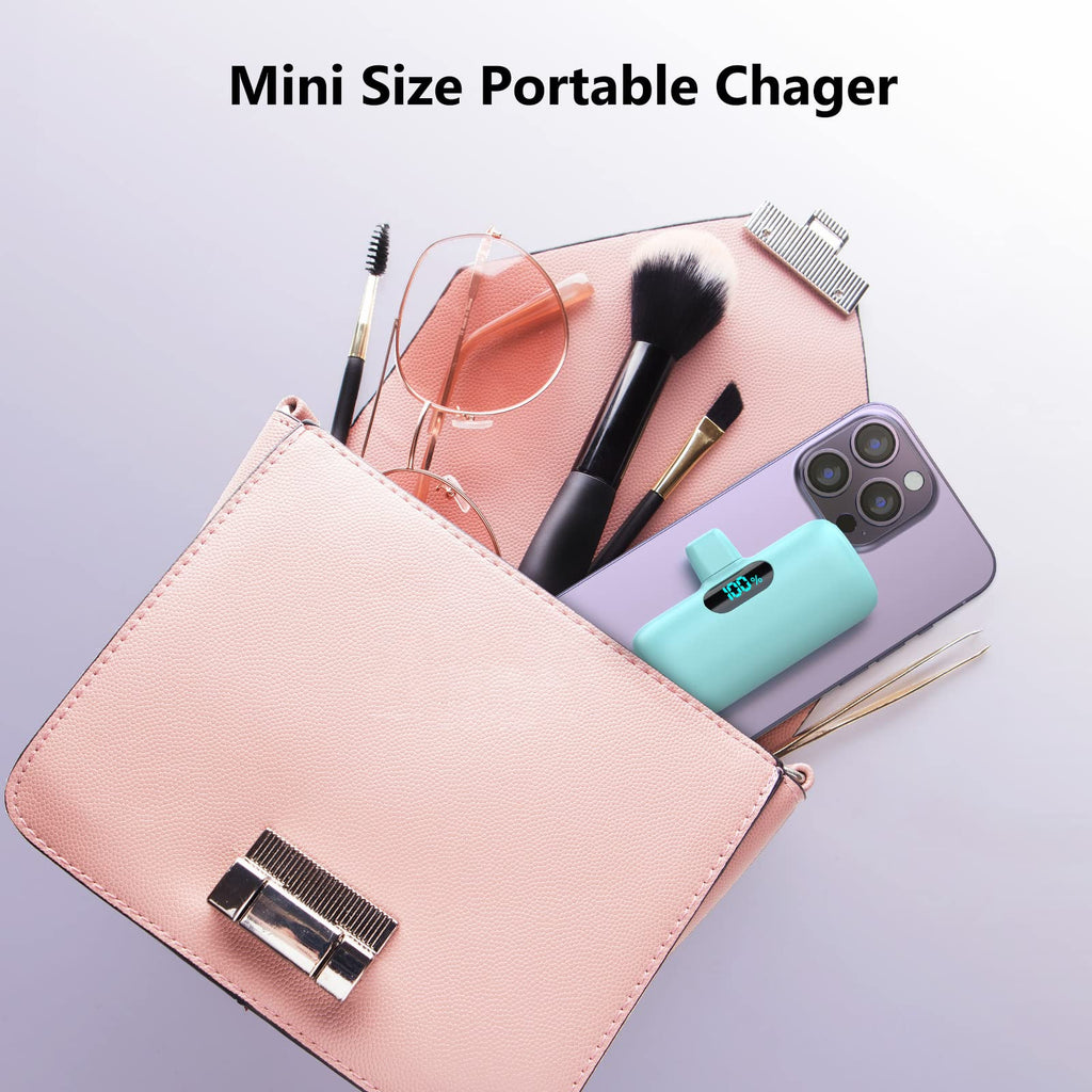 [2-Pack]Portable Charger for iPhone 17/16/15,Mini Power Bank 5000mAh PD USB C Portable Phone Charger,Travel Essential Battery Pack for iPhone 17/17 Air/16/16 pro/15/15 pro Max/Android/Samsung/Moto/LG