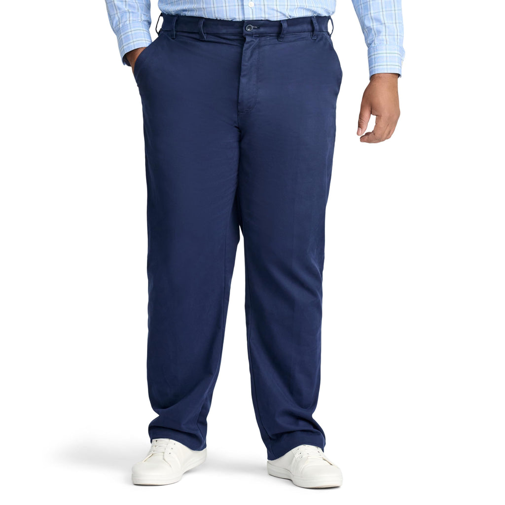 Izod Men's Big and Tall Performance Stretch Flat Front Pant