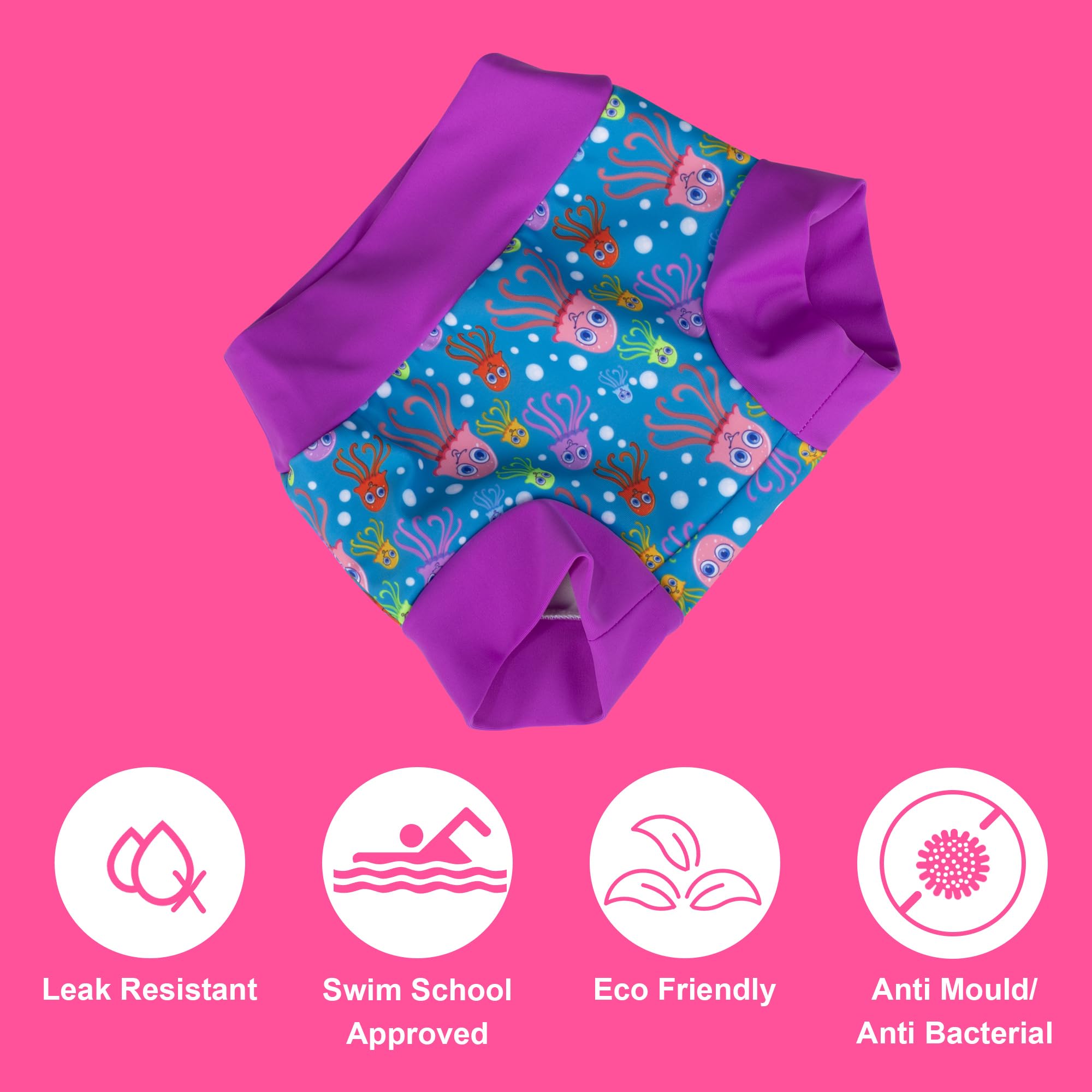 BIG ELEPHANT Baby Swim Diapers 3pcs, Reusable Adjustable Washable Waterproof Swimming Diaper for Boy's and Girl's 6Months - 5 Years