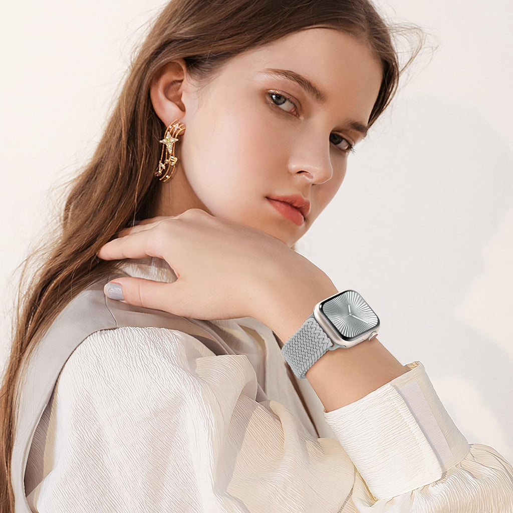 Braided Stretchy Bands with Magnetic Clasp Compatible for Apple Watch Band 38mm 40mm 41mm 42mm 44mm 45mm 46mm 49mm Women Men, Nylon Sport Solo Loop for iWatch Series 11 10 9 8 7 6 5 4 3 Ultra 3 2 1 SE