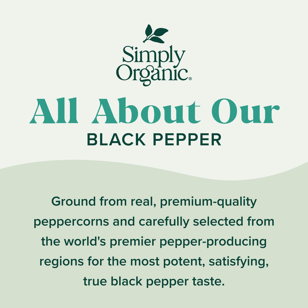 Simply Organic, Pepper Black Organic, 2.31 Ounce