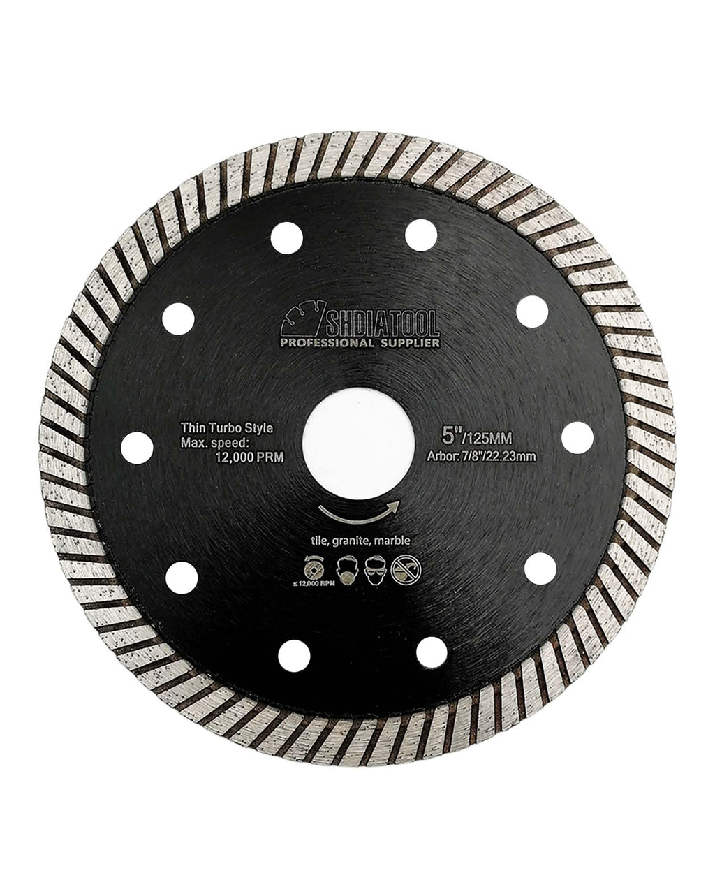 SHDIATOOL Super Thin Diamond Turbo Saw Blade 4 Inch Cutting Porcelain Ceramic Tile Granite Dia 105mm