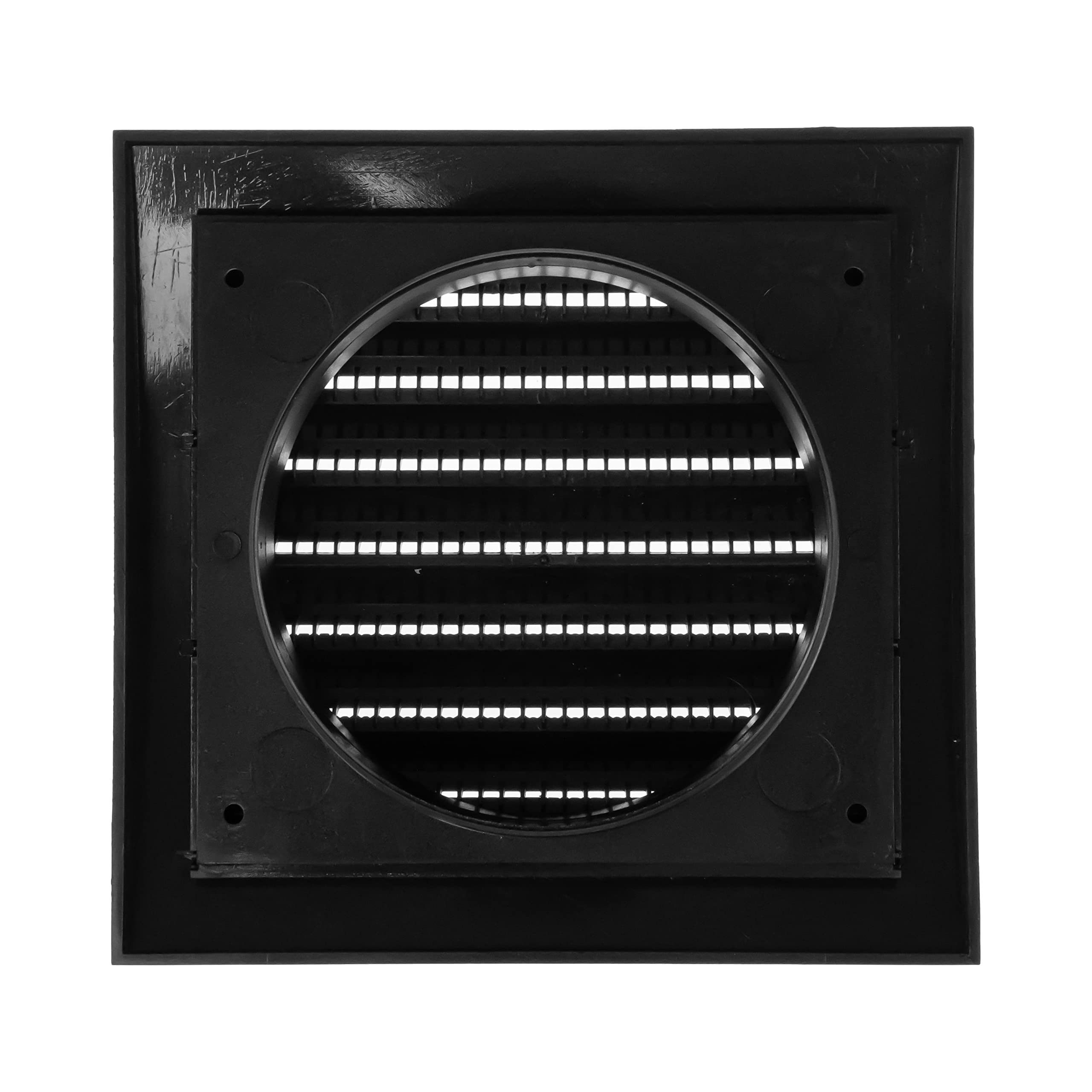Repa Market 4 Inch Anthracite Dryer Vent Hood/Duct Cover for Walls or Ceiling/ABS Plastic Louvered Air Grille with Built-In Mesh Screen/Exhaust and Dryer Vent Covers for Indoor & Outdoor Use