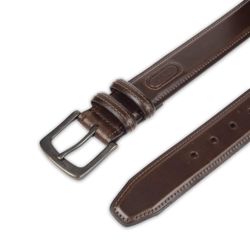 Columbia Men's Leather Casual Belt Tan & Brown Classic Style for Everyday Wear