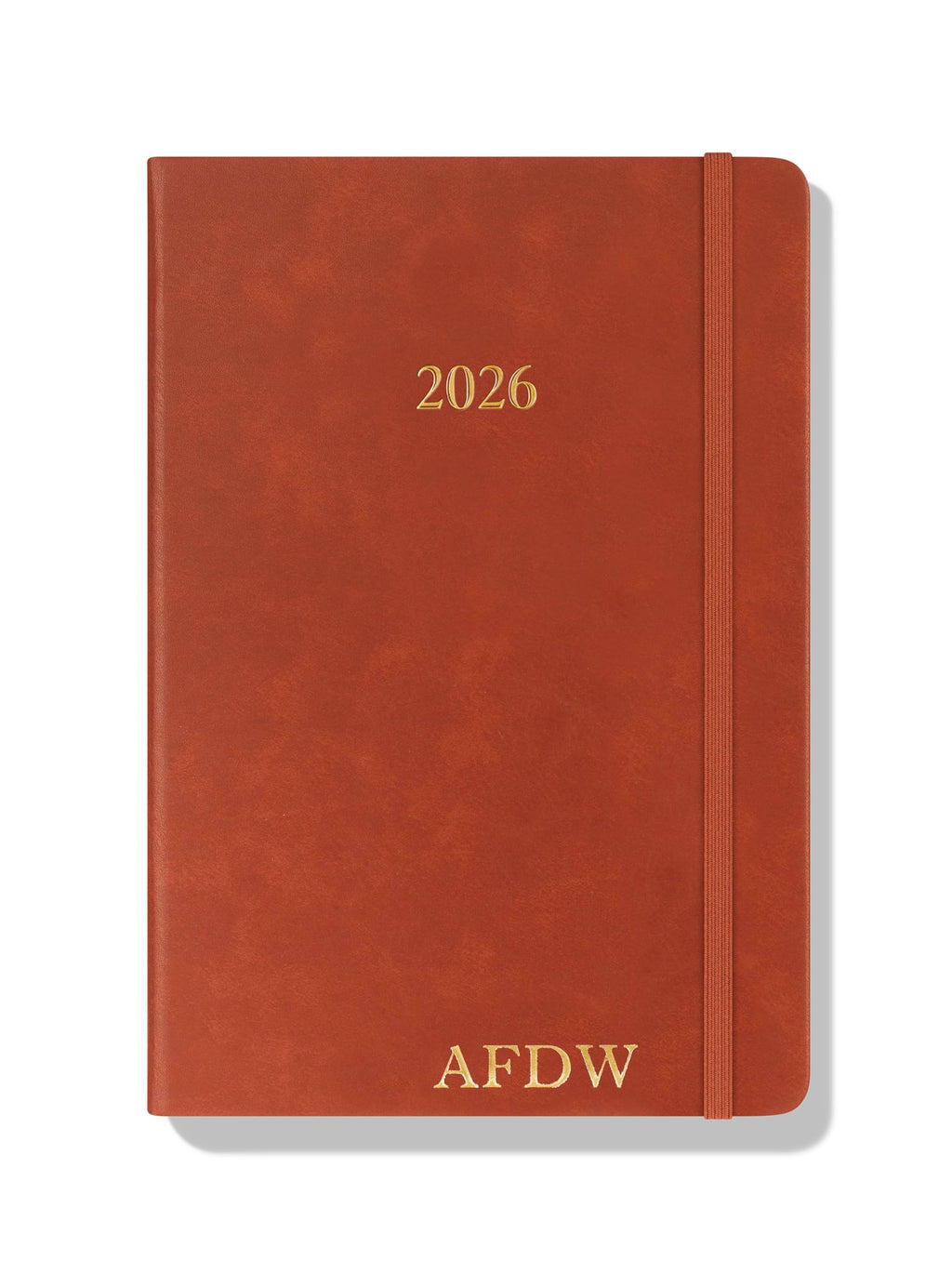 Wykeham's Executive 2026 Daily Journal Planner – US Public Holidays & Format – Customization Available (Brown, 6" x 4.5")