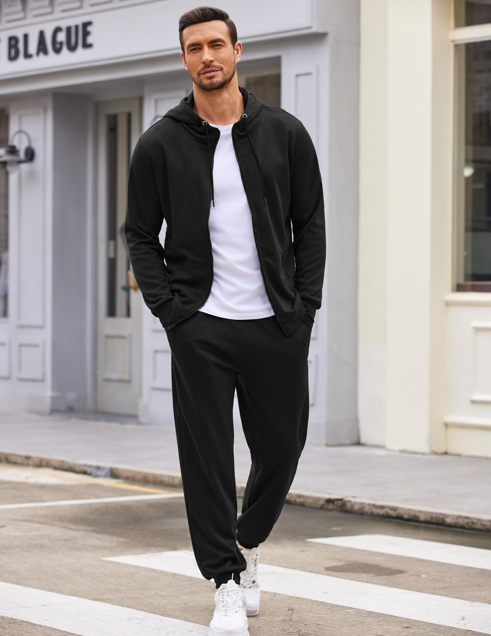 COOFANDY Sweatsuits for Men 2 Piece tracksuit Sets Full Zip Hoodie Sweatpants for Men Casual Sports Jogging Suits S-4XL