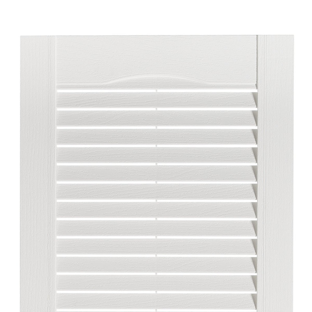 Exterior Solutions Standard Louver Exterior Vinyl Window Shutters, Black (Pair), 15 Inch x 35 Inch