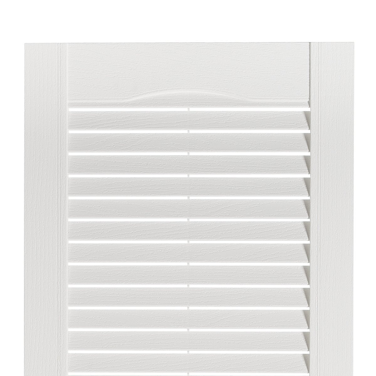 Exterior Solutions Standard Louver Exterior Vinyl Window Shutters, Black (Pair), 15 Inch x 35 Inch