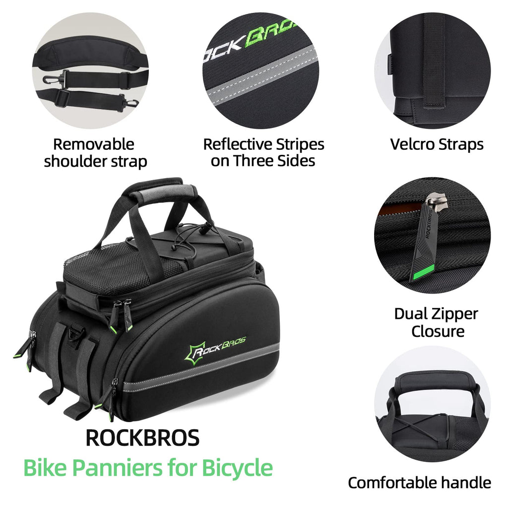 ROCKBROS Bike Trunk Bag 17L-45L Bike Rear Rack Bag Waterproof