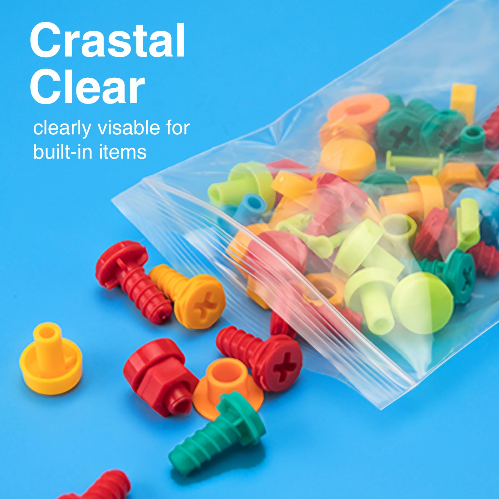 1200pcs 1.5" x 1.5" 2 Mil Clear Plastic Zip Bags, Bulk Jewelry Bag, Poly Bags with Resealable Zip Top for Pills, Meds, Jewelry, Travel, Storage, Packaging, Shipping