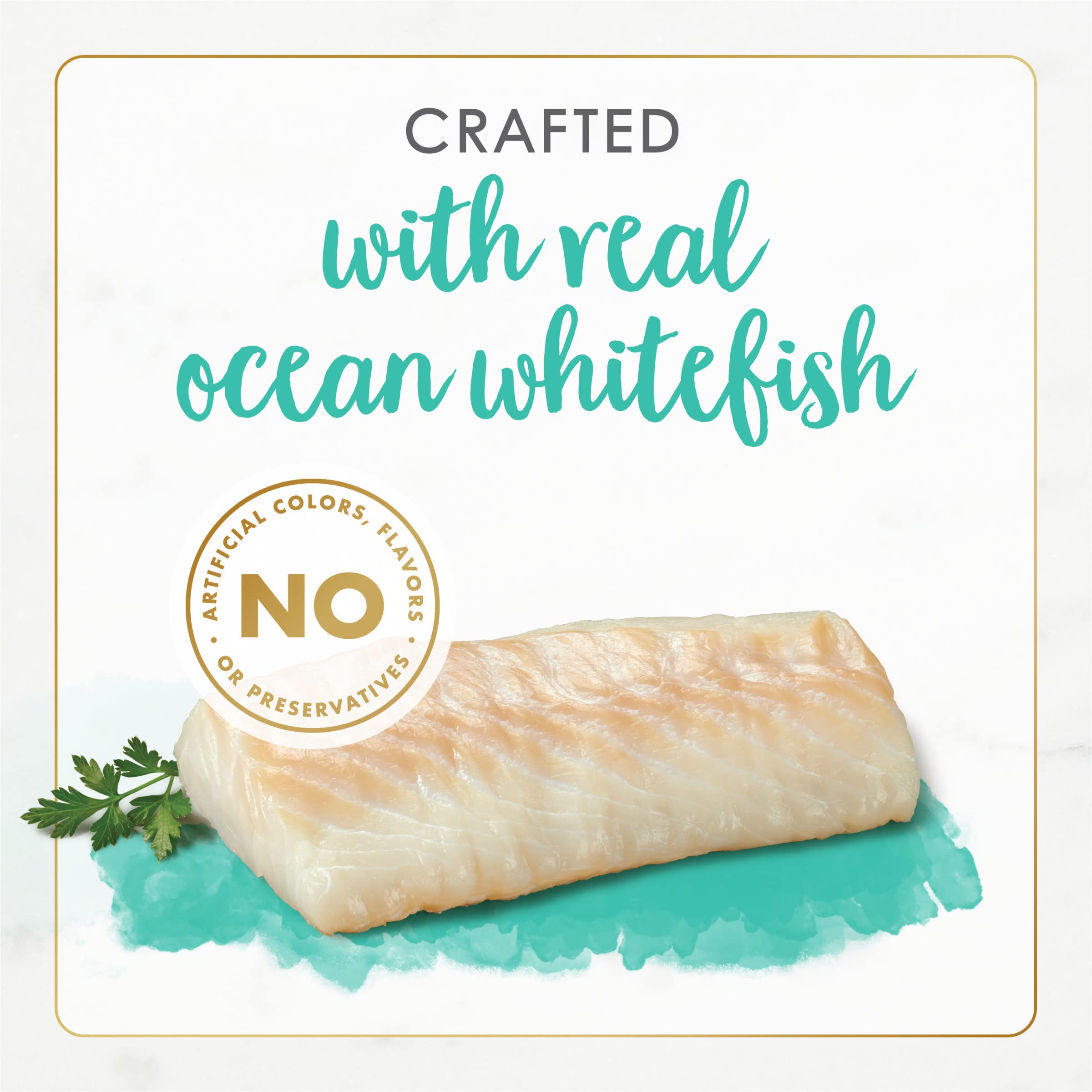 Purina Fancy Feast Wet Cat Food Pate Gourmet Naturals Ocean Whitefish Recipe - (Pack of 12) 3 oz. Cans