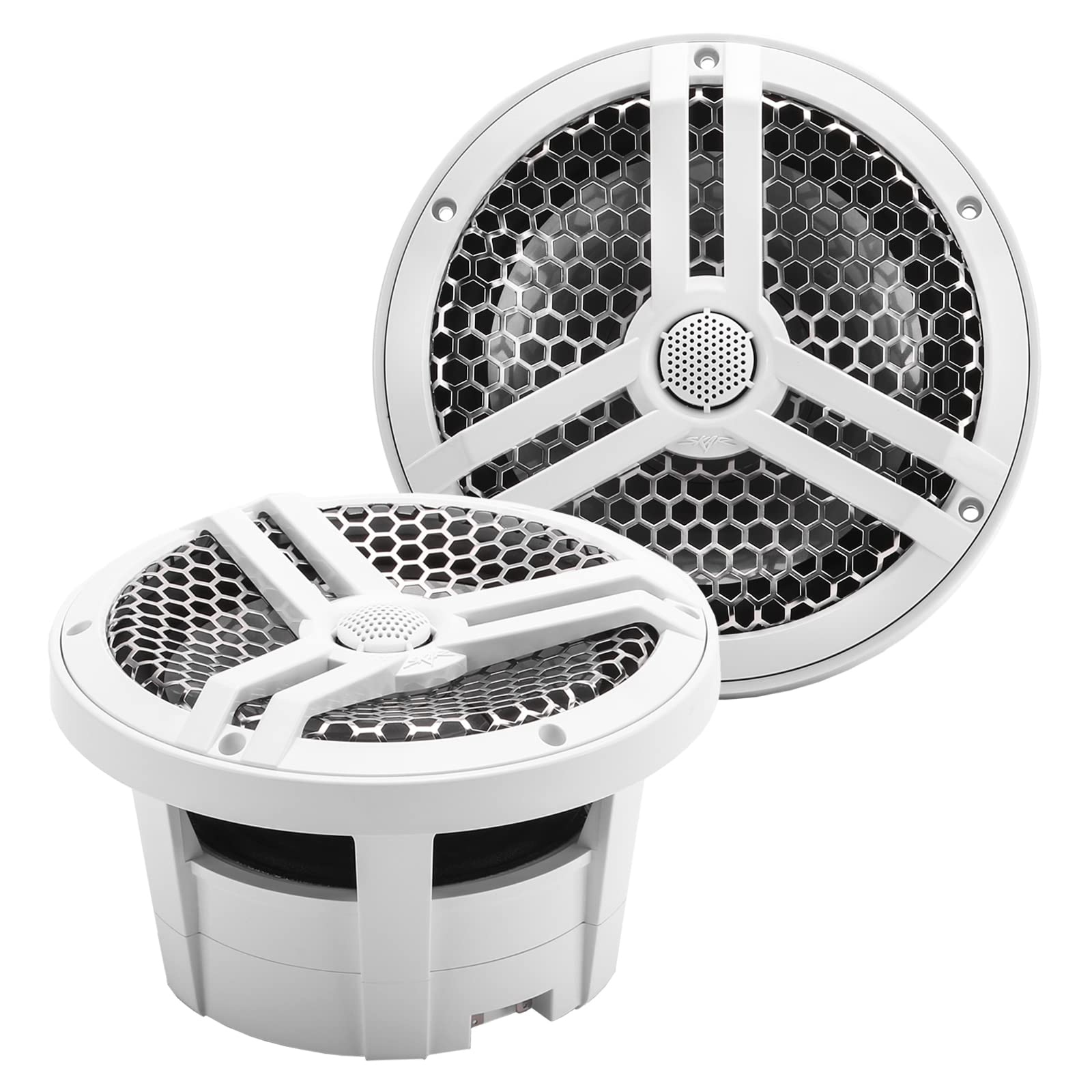 Skar Audio SK65MB-TWR 6.5" 2-Way Marine Full Range 320 Watt Coaxial Tower Speakers, Pair (Black)