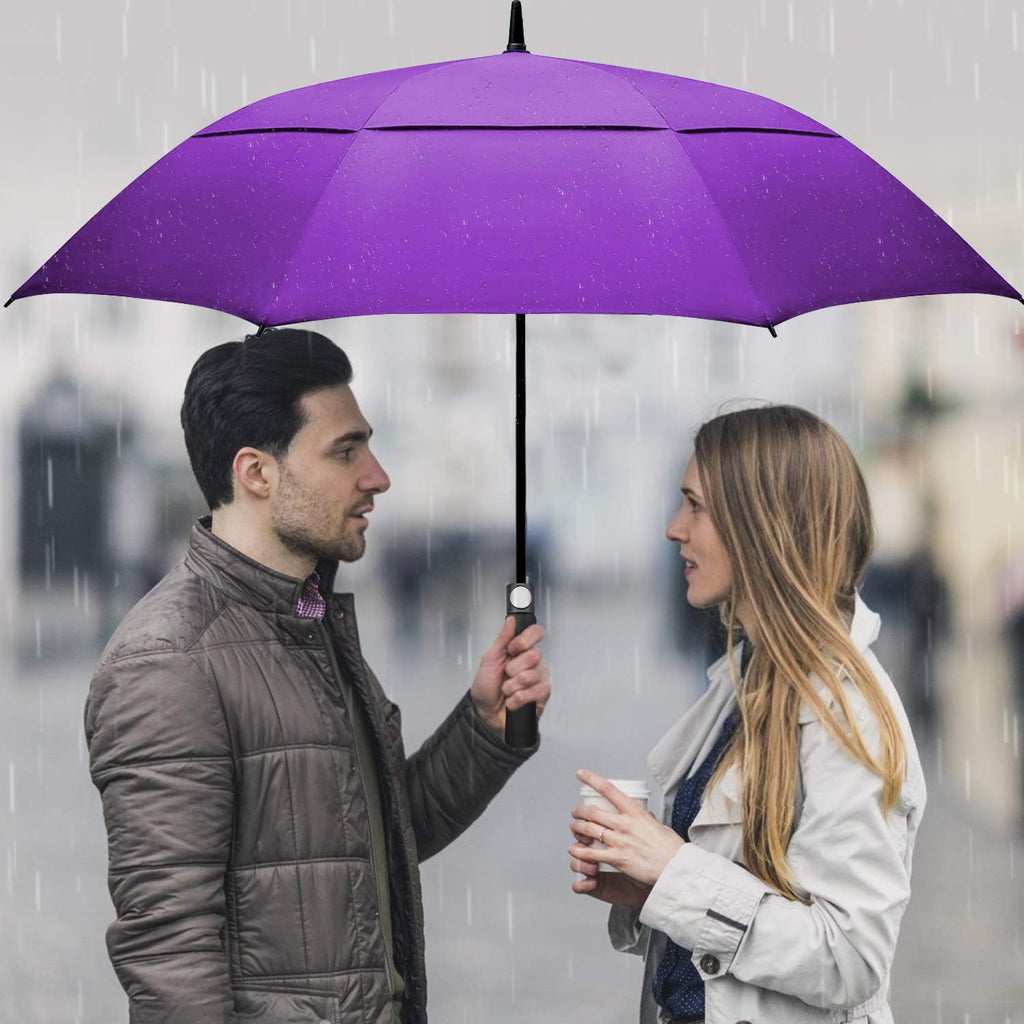 ACEIken Golf Umbrella Large 58/62/68 Inch Automatic Open Golf Umbrella Extra Large Oversize Double Canopy Vented Umbrella Windproof Waterproof for Men and Women