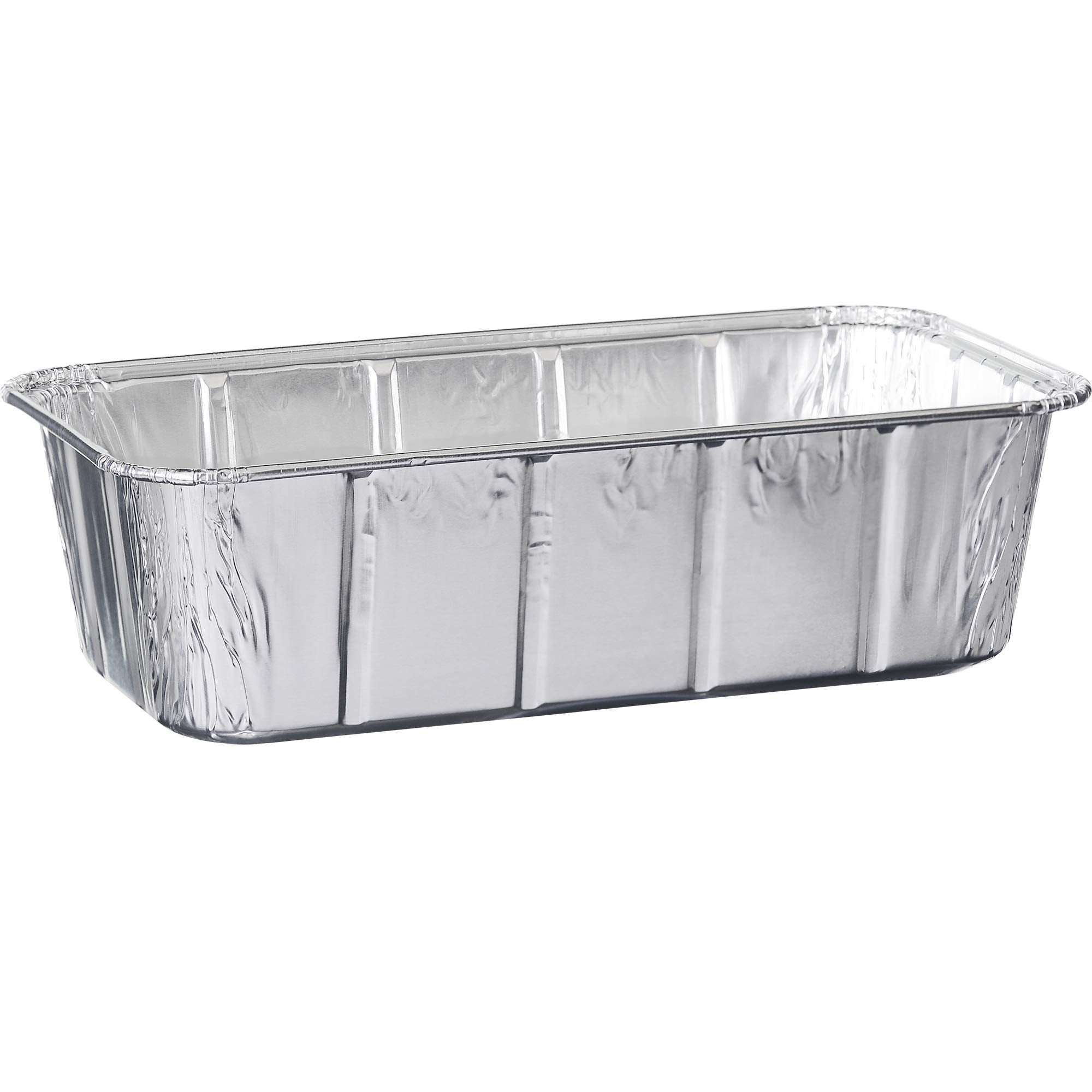 PLASTICPRO [1 Lb 10 Pack Disposable Loaf Pans Aluminum Tin Foil Meal Prep Bakeware - Cookware Perfect for Baking Cakes, Bread, Meatloaf, Lasagna 1 Pound 6'' X 3.75'' X 2''