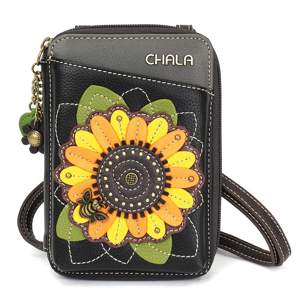 CHALA Wallet Crossbody Cell Phone Purse - Women Faux Leather Multicolor Handbag with Adjustable Strap