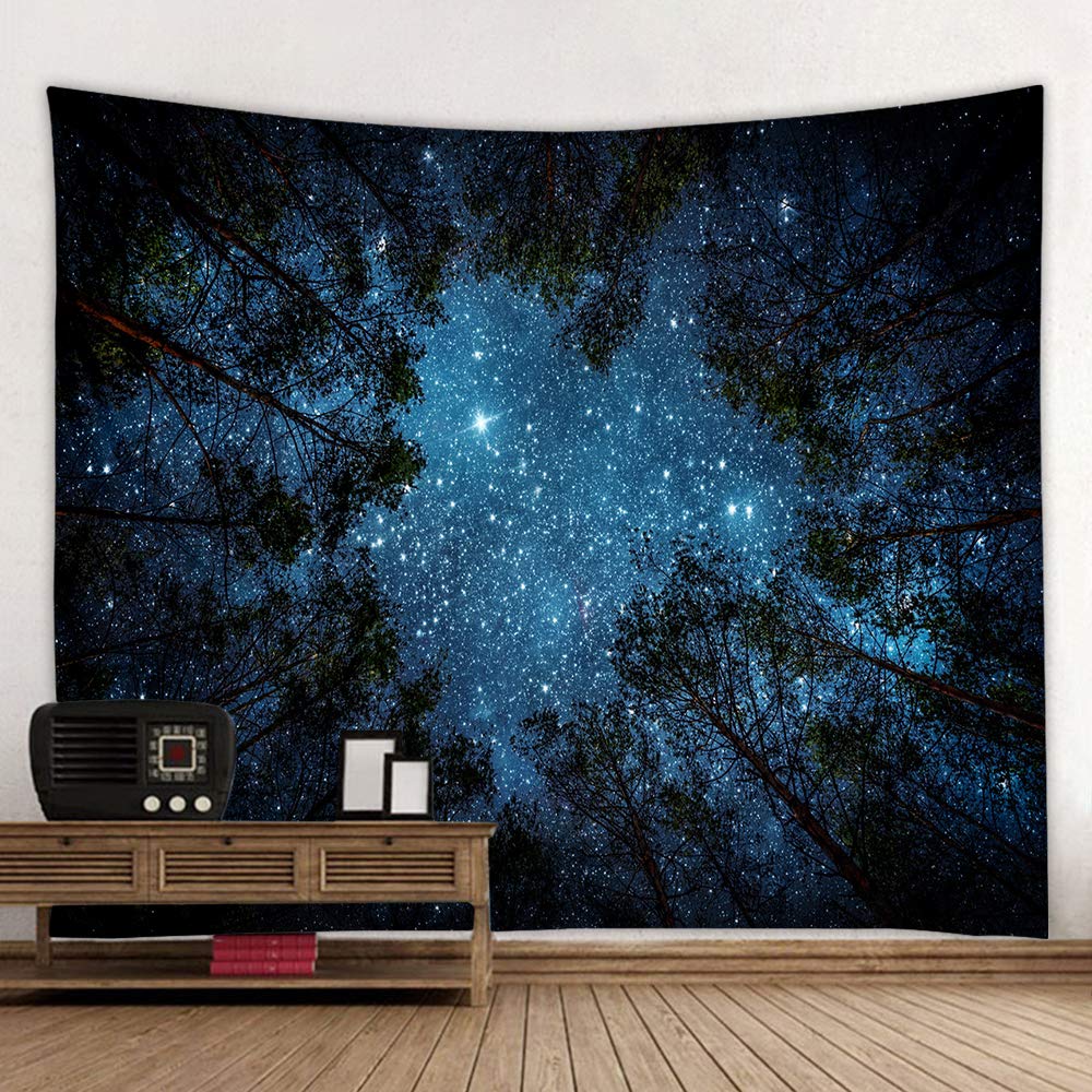 Llamazing Forest Landscape Home Decor - Living Room & Bedroom Magic Tapestry (Sunlight&Creek, 60''L51''W)