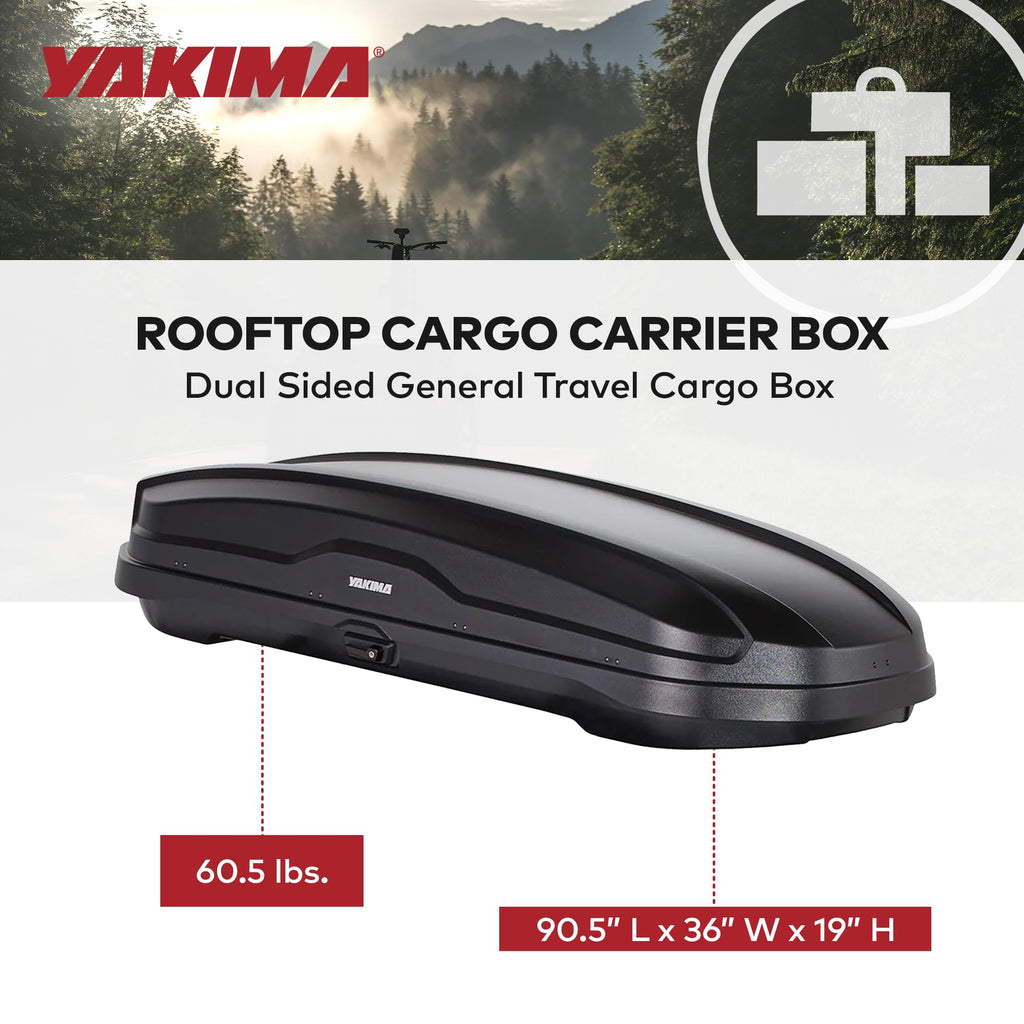Yakima SkyBox NX 16 LG Rooftop Cargo Carrier, Hard Top Shell Box with SKS Lock, Fits Streamline Crossbars, 16 Cubic Feet, Black - Car and SUV Roof Storage for Luggage and Travel Accessories