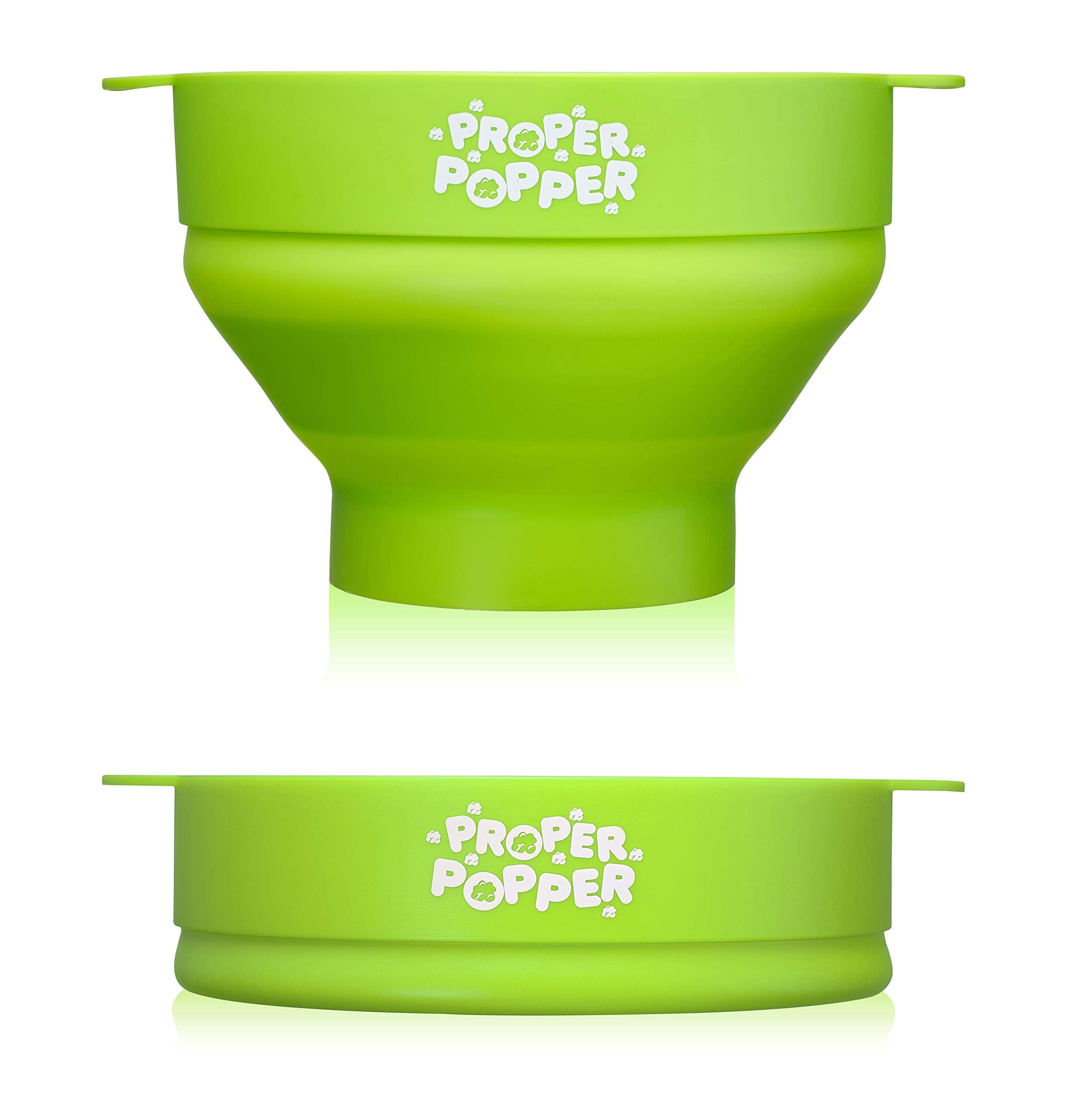 The Original Proper Popper Microwave Popcorn Popper, Silicone Popcorn Maker, Collapsible Bowl BPA Free & Dishwasher Safe - (Aqua)