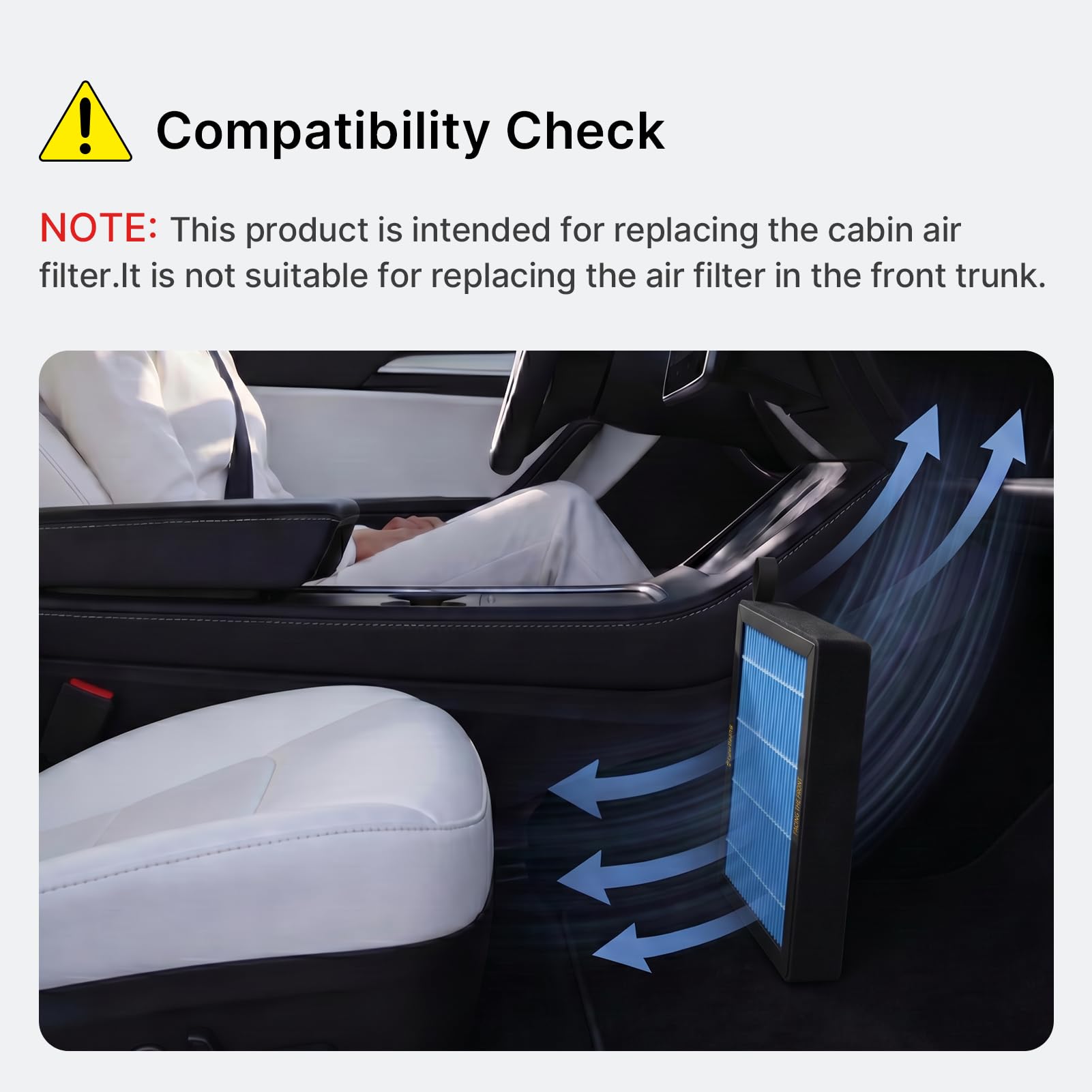Air Conditional Replacement with Activated Carbon for Tesla Model 3 Model Y HEPA Cabin Air Filter Accessories 2016-2024/2025/2026 Juniper Highland Upgraded Version(2 Pack)