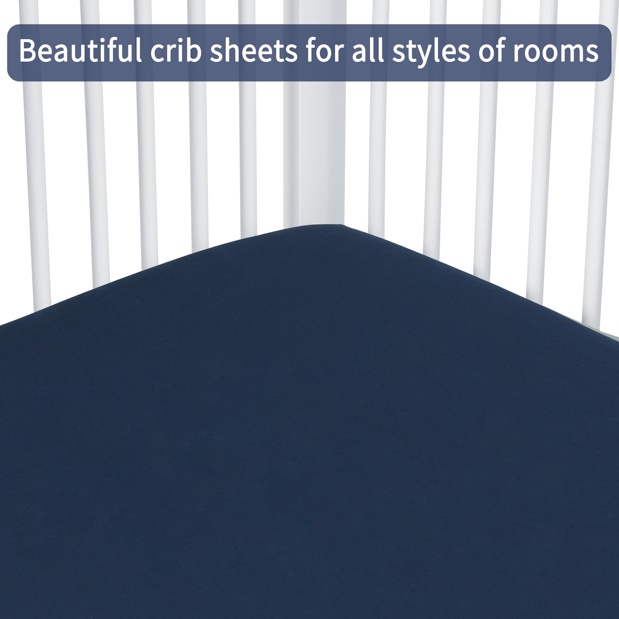 GUNTAIL Baby Crib Sheets for Boys Girls, 2 Pack Fitted Crib Sheet for Standard Crib and Toddler Mattress, Soft Microfiber Baby Sheet 52x28x8in (Brown & Green)