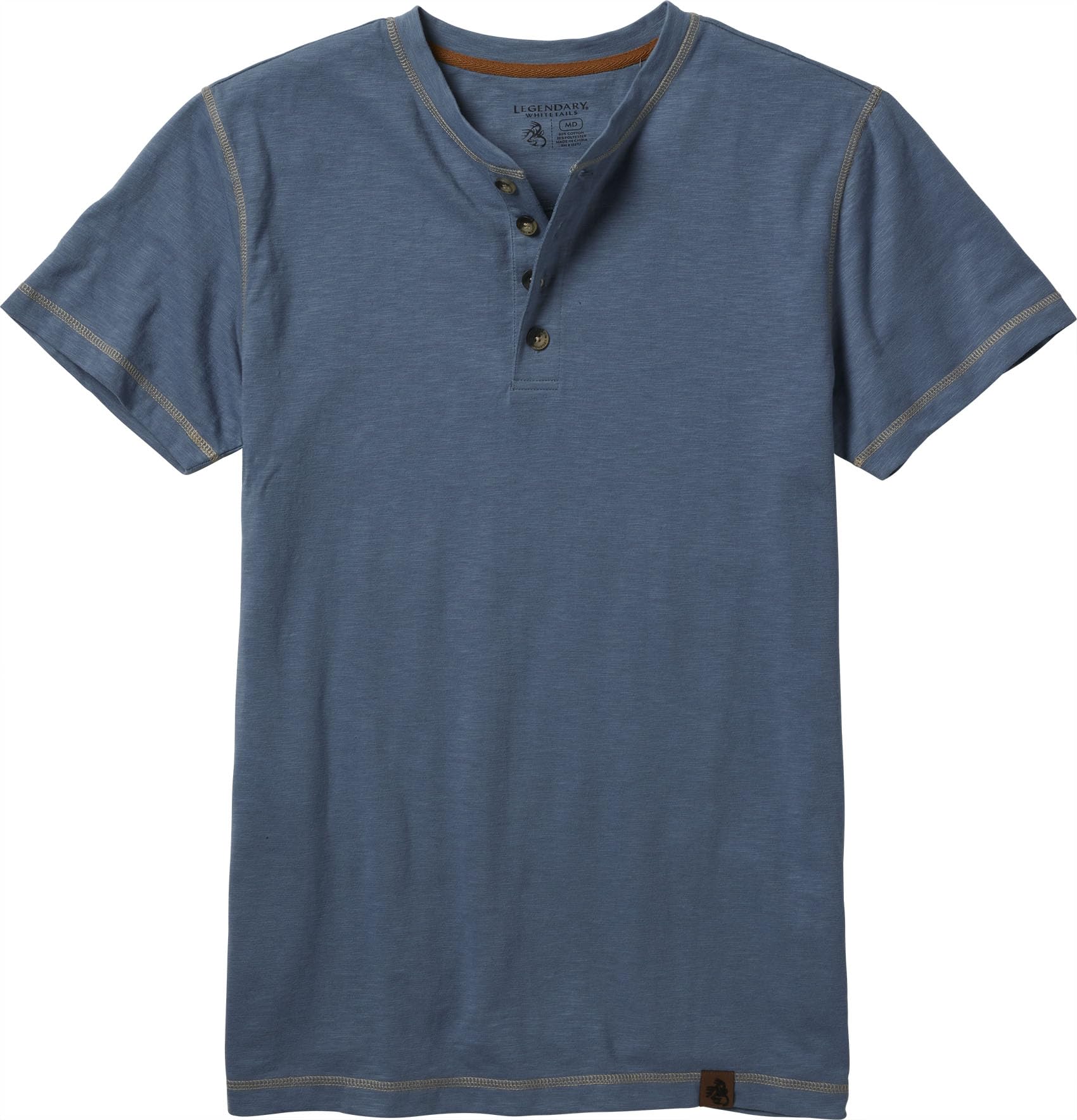 Legendary Whitetails Men's Henley Short Sleeve Casual Fit Shirt