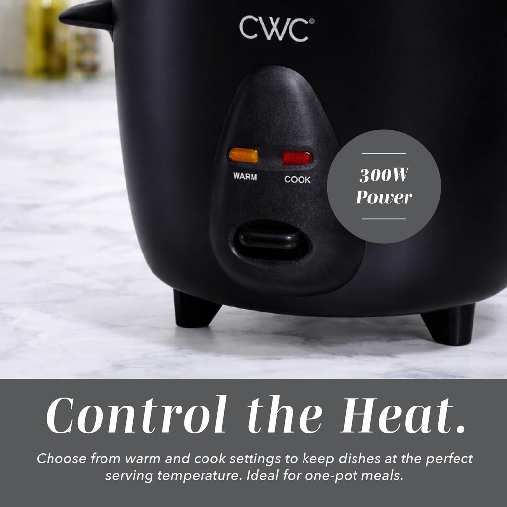 COOK WITH COLOR 6 Cup Rice Cooker 300W - Effortless Cooking and Perfectly, Cooks 3 Cups of Raw Rice for 6 Cups of Cooked Rice, Floral Blue