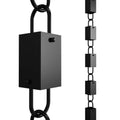 Rain Chains Direct Square Link Rain Chain Extension, 3 Feet in Length, Aluminum, Black Powder Coated, Functional and Decorative Replacement for Gutter Downspouts