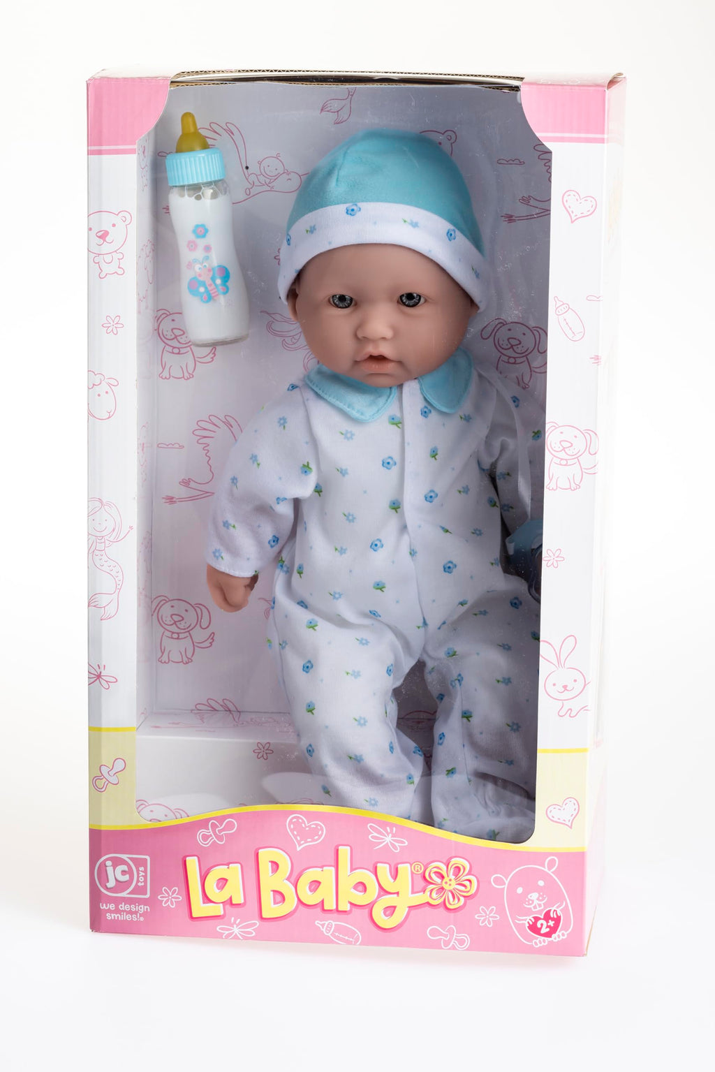 JC Toys La Baby Caucasian Baby Doll Set – 11 Inch Soft Body Doll with Accessories Including a Removable Blue Outfit – Small Baby Doll Toy for Children 12 Months and Older