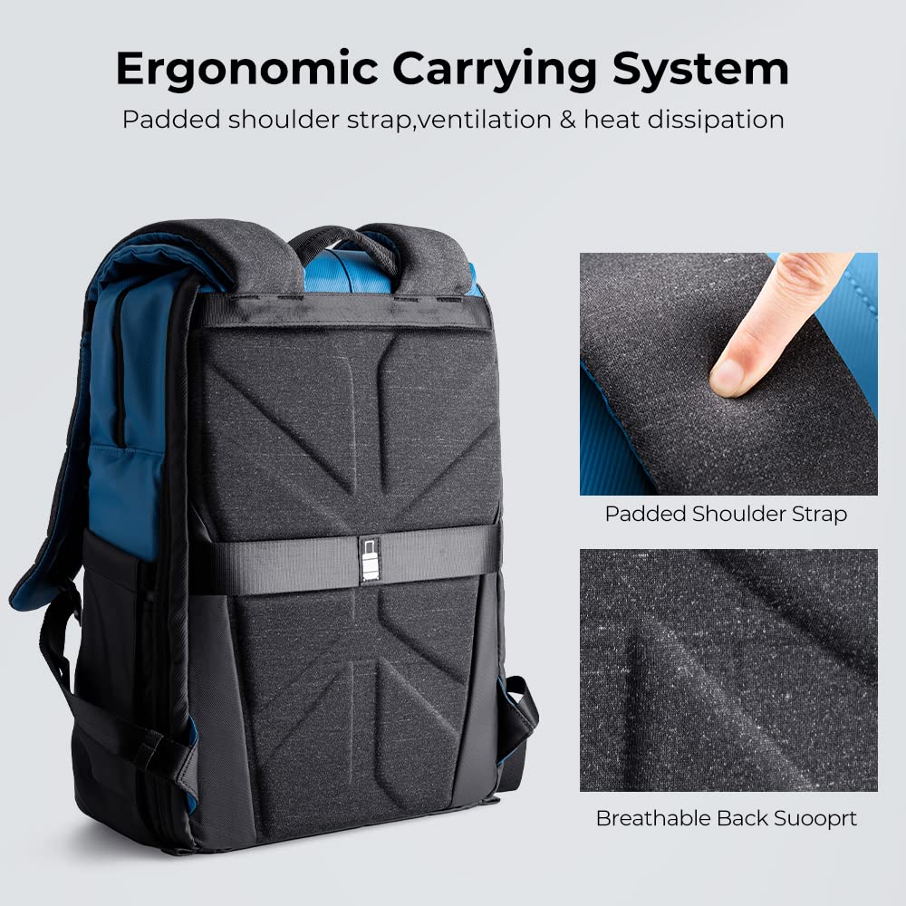 K&F CONCEPT Camera Backpack, Camera Bags for Photographers Dslr Cameras Compatible for Canon Nikon Sony DJI Mavic Drone, 20L Large Capacity Bag Cover 15.6 Inch Laptop Camera Cases with Raincover