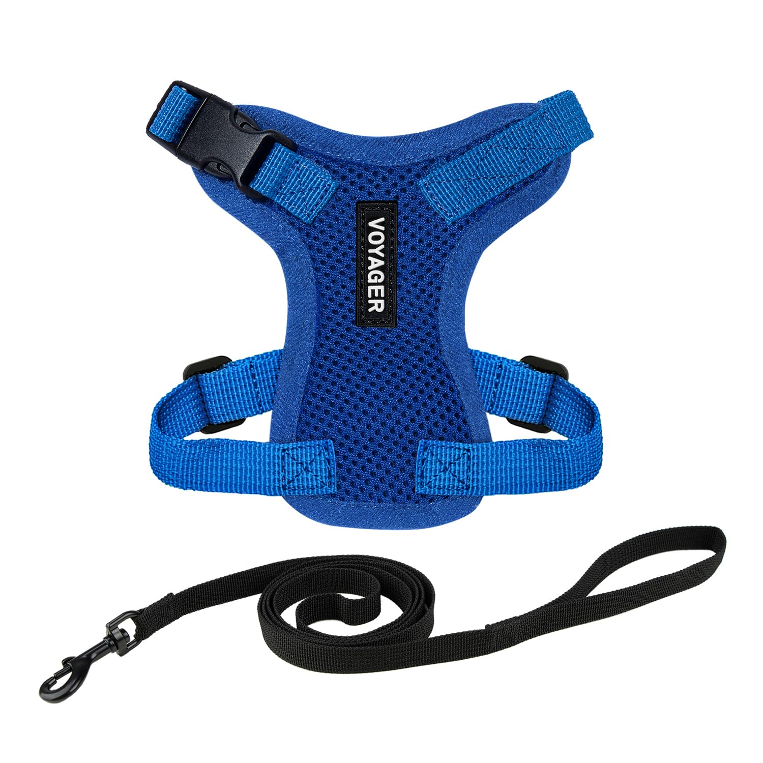 Voyager Escape-Proof Step-in Lock Cat Harness & 5ft Neoprene-Handle Leash Set All-Weather Mesh with Reflective Stitching for Small to Large Cats by Best Pet Supplies, Army (327), XXXS