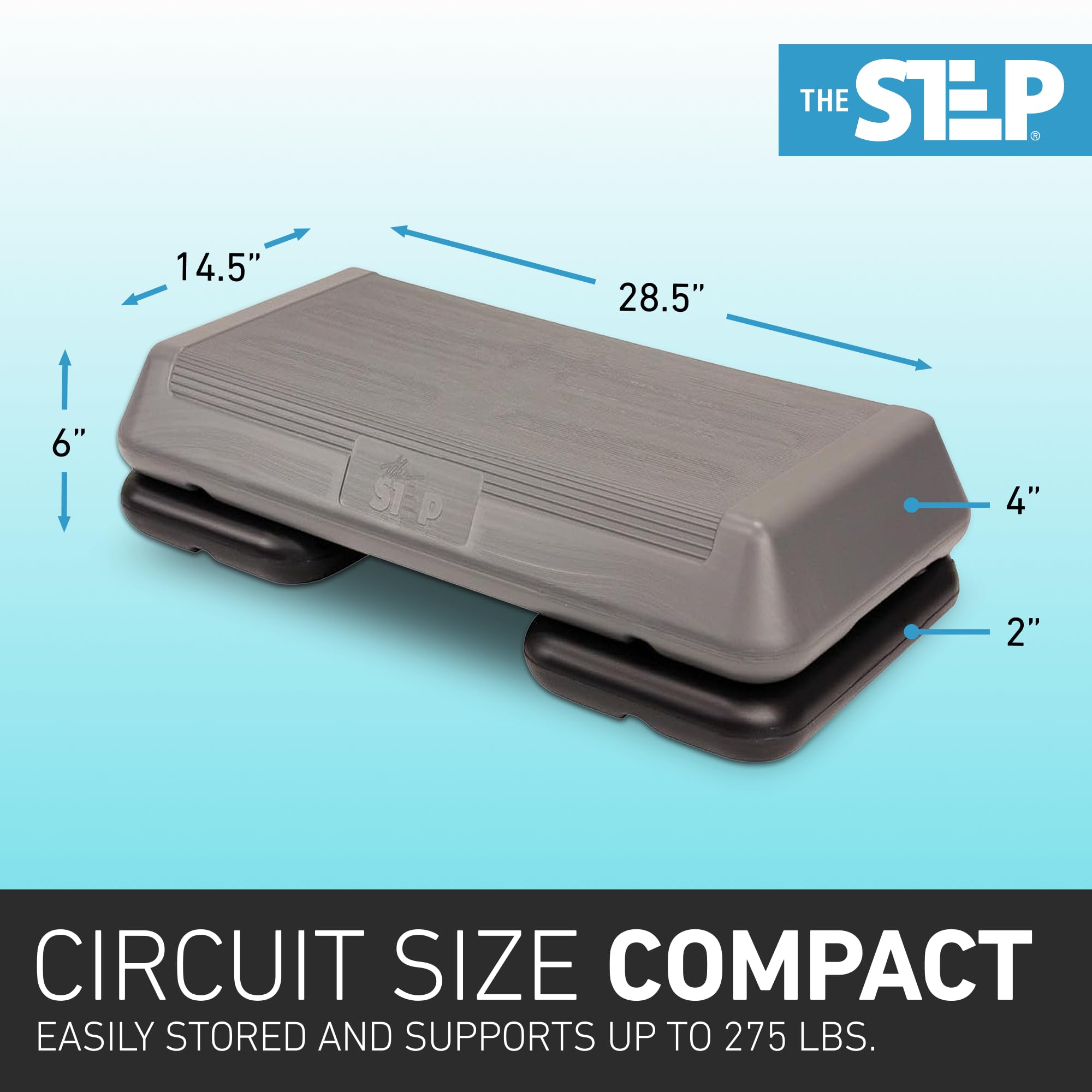 Freestyle STEP Exercise Step Platform, Circuit Size Stepper for Exercise at Home
