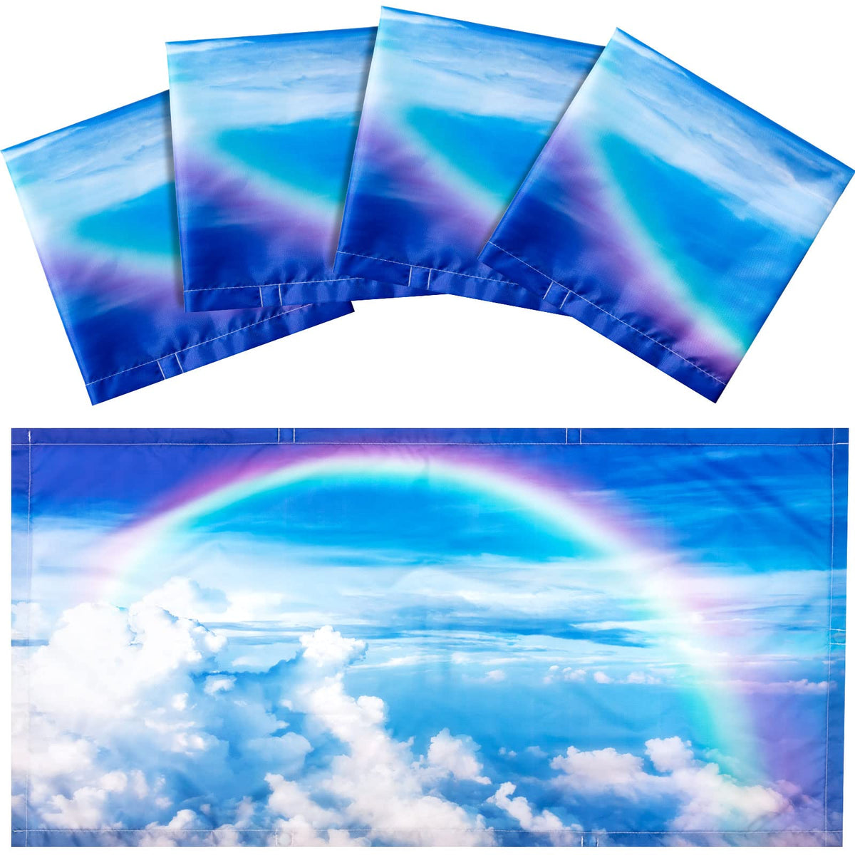 Hortsun 4 Pack Fluorescent Light Covers 4 x 2 Feet Magnetic Light Cover for Drop Ceiling, Fluorescent Ceiling Shade Filters for Office Classroom Home Hospital Decor(Beach)