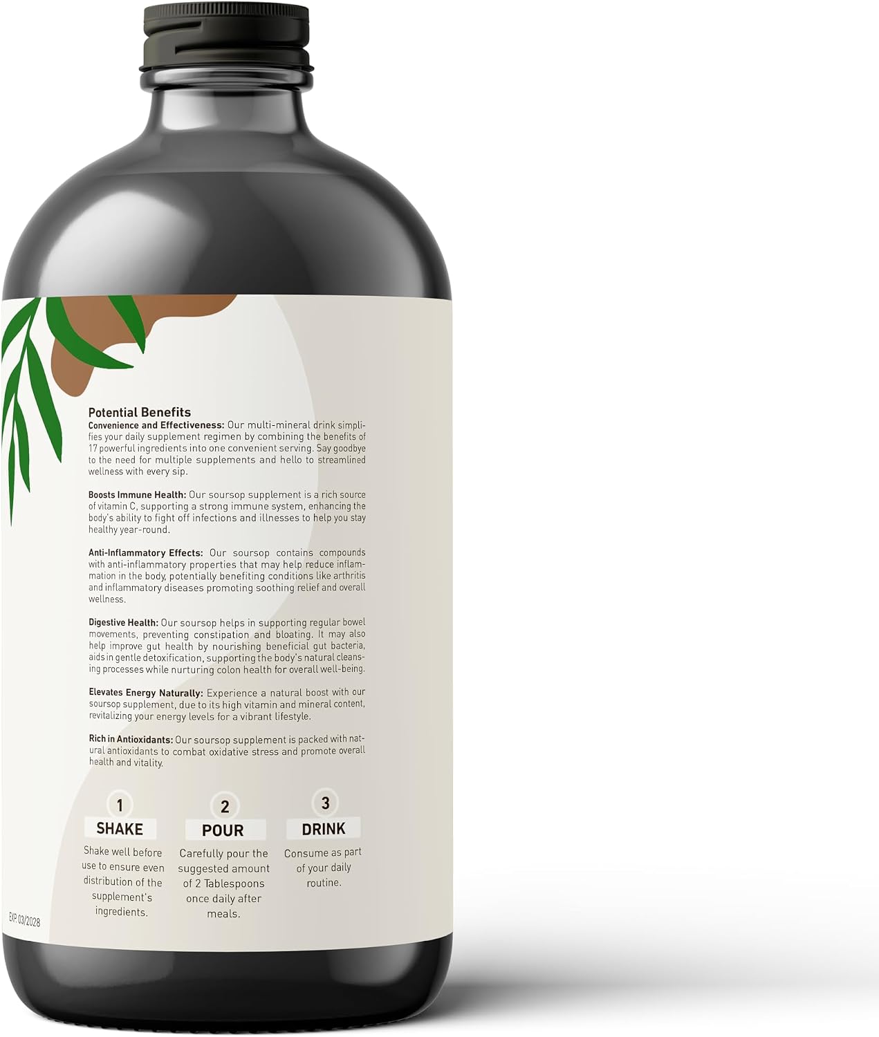 Nature's Blooms Soursop & Black Seed Bitters Bundle, 16 oz Each, 2 Bottles