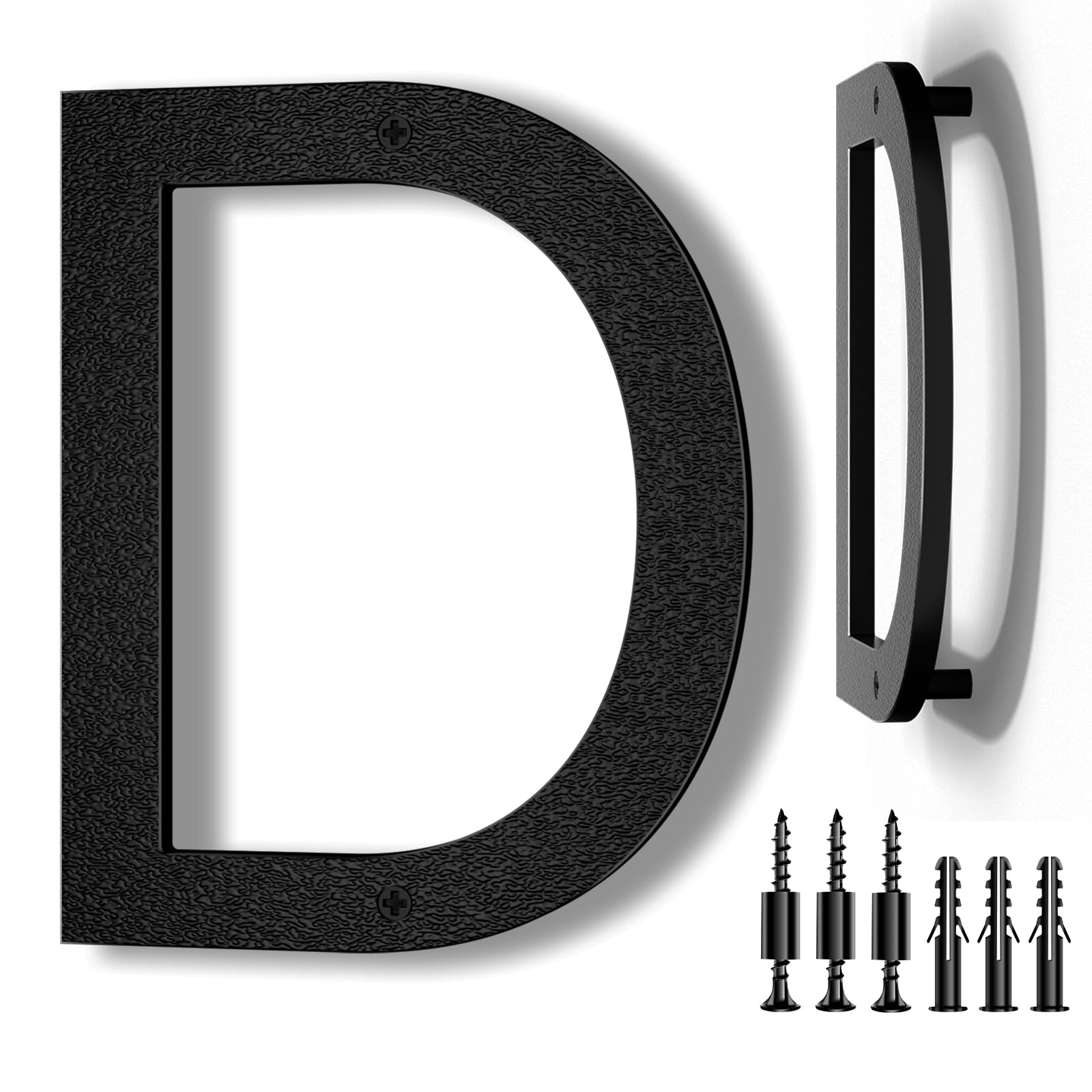 8 Inch Black Floating Arrow Signs, Modern Outdoor Plastic Directional Signs for Wall Yard Street