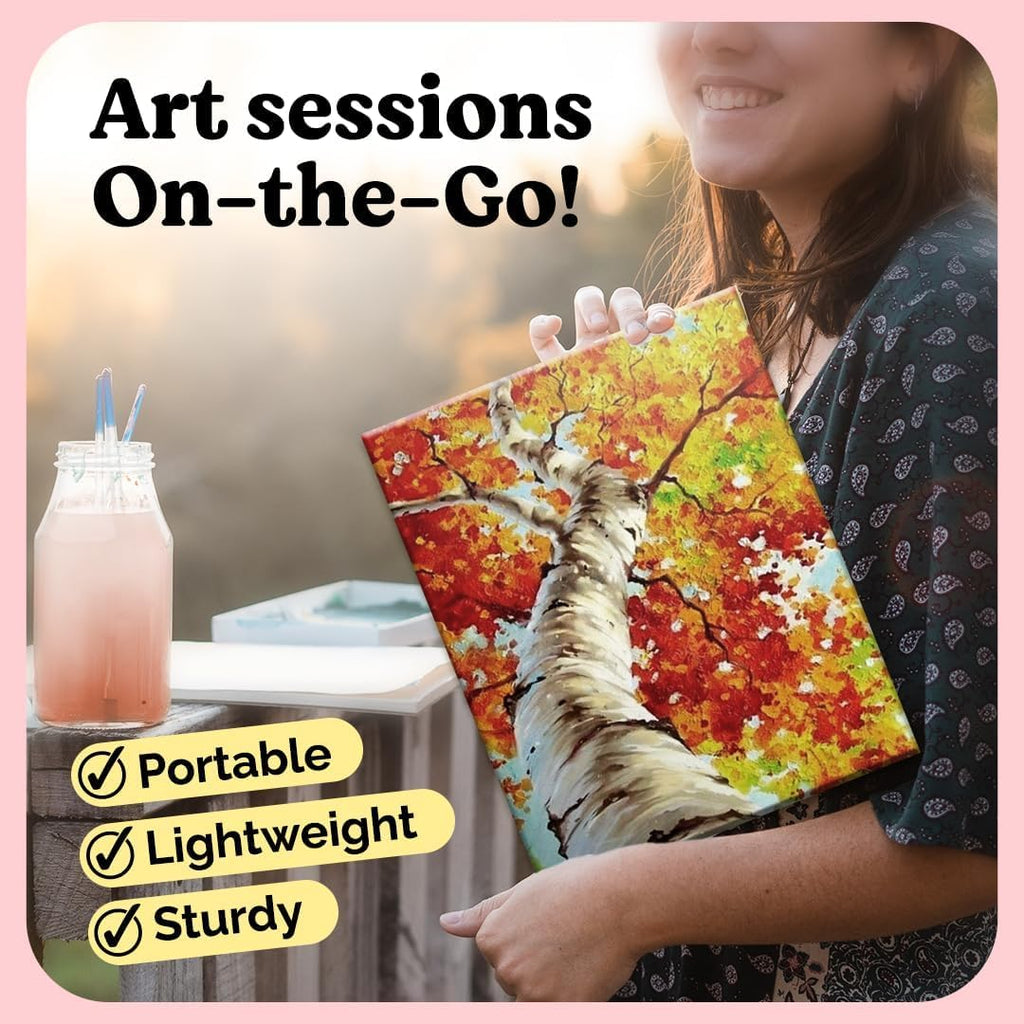 Chalkola Paint Canvas Panels 5x7 inch (15 Pack) for Acrylic Painting & Oil Art, Primed 100% Cotton Boards, Acid-Free for Professional Artists, Hobby Painters, Kids & Beginners