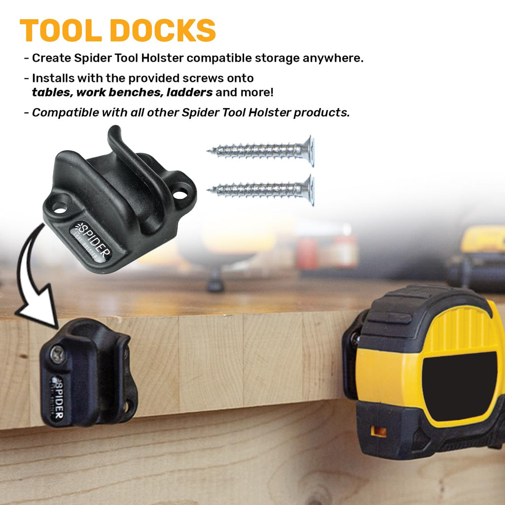 Spider Tool Holster - Improve The Way You Carry Your Power Drill, Driver, Multitool, Pneumatic, Multi-Tool and More on Your Belt - Compatible with All Major Tool Brands