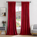 MIULEE Black Velvet Curtains Thermal Insulated Blackout Halloween Curtain Drapes for Bedroom Living Room Darkening 63 Inches Long Curtains Panels Rod Pocket Set of 2