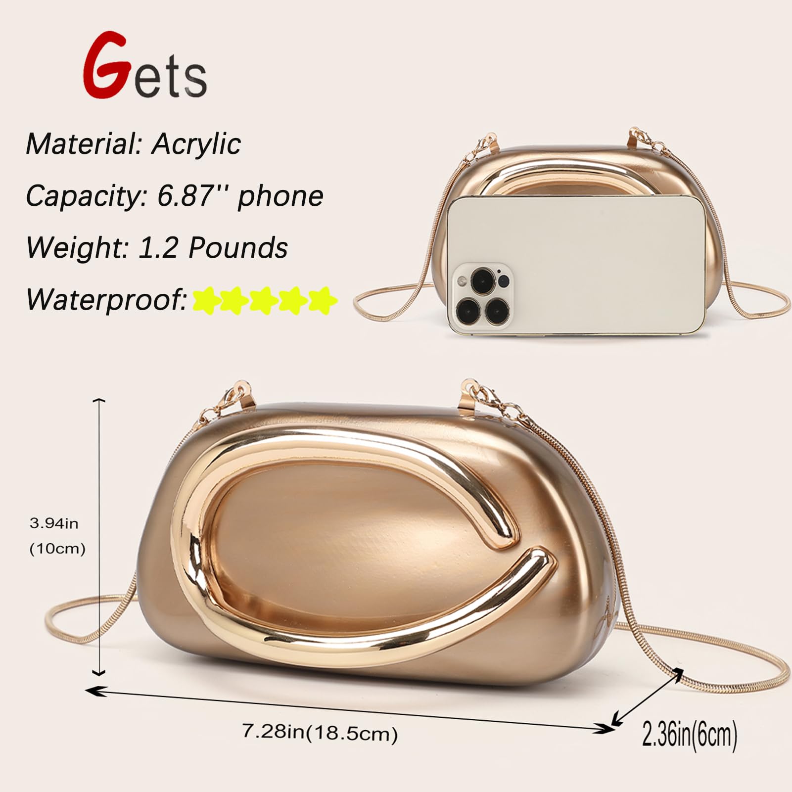 Gets Acrylic Purses and Handbags for Women Multicolor Perspex Geometric Patterns Box Clutch Banquet Evening Crossbody Handbag