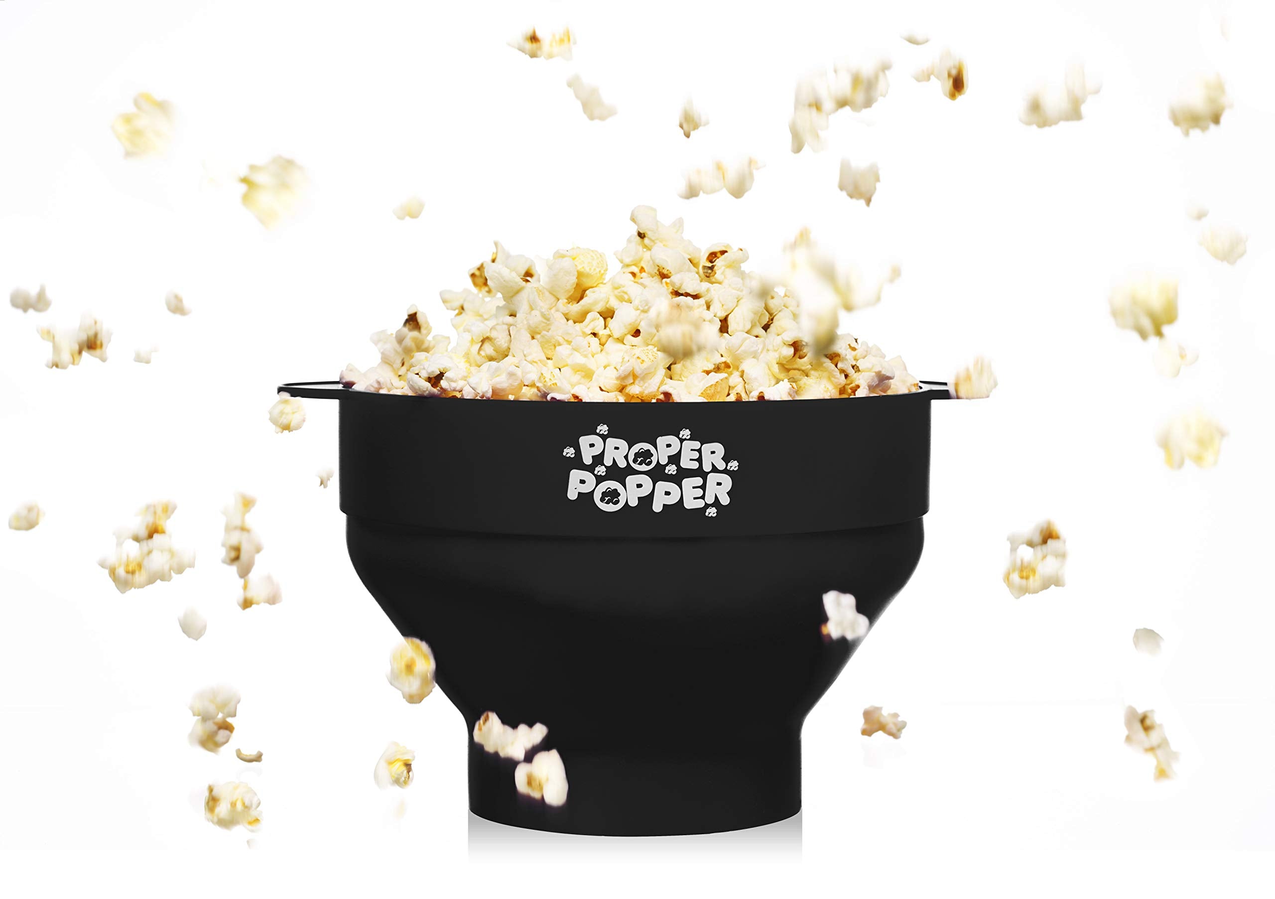 The Original Proper Popper Microwave Popcorn Popper, Silicone Popcorn Maker, Collapsible Bowl BPA Free & Dishwasher Safe - (Aqua)