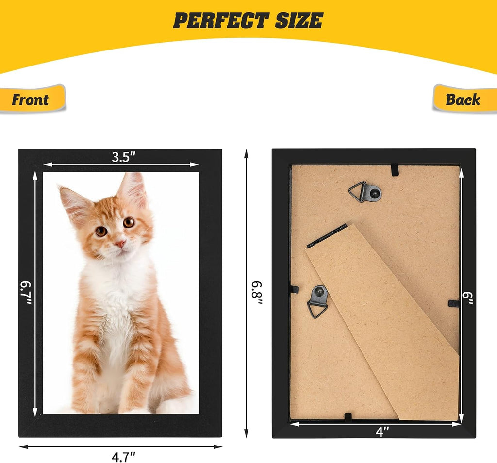 YOUKE OLA Set of 50 Picture Frame Bulk Photo Frames Wall Mounting Simple Photo Frames Multi Picture Frames for Wall or Tabletop, Black